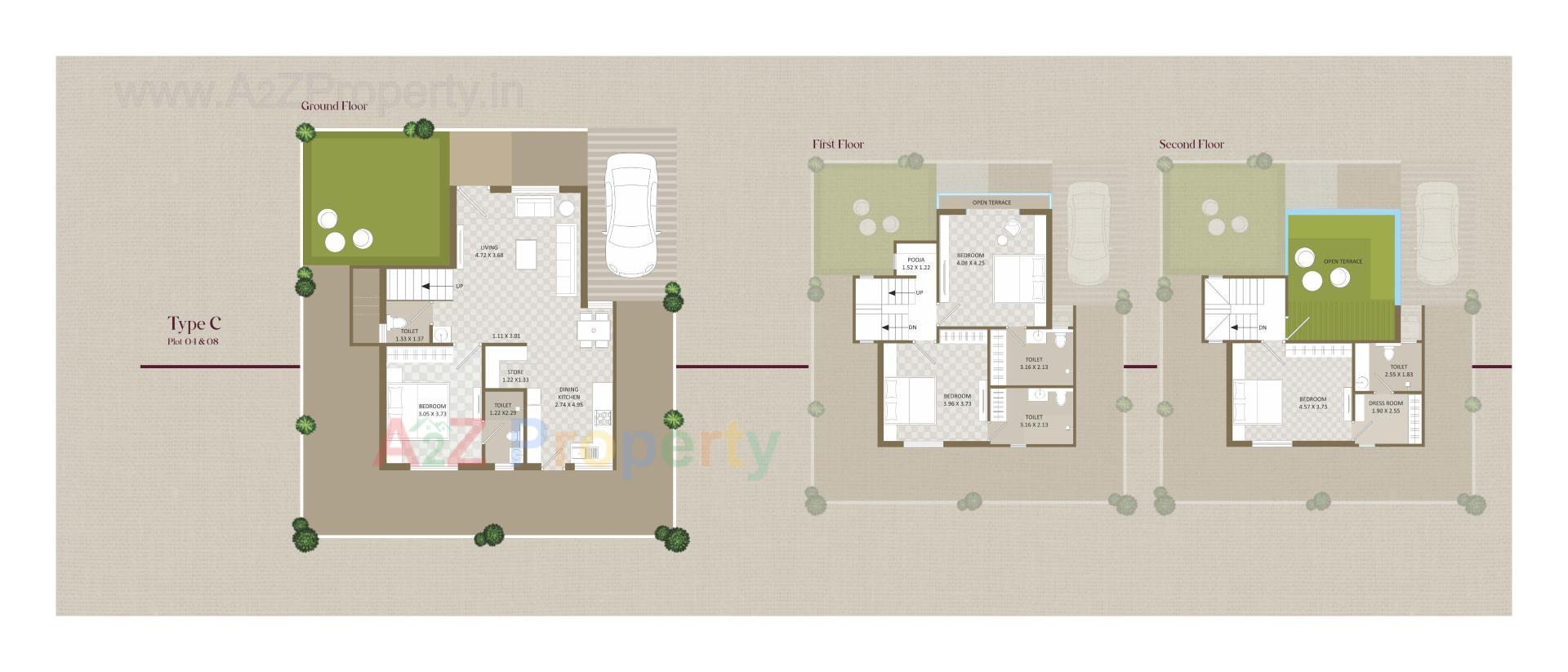 Layout of real estate project Redcoral Pride located at Channi, Vadodara, Gujarat