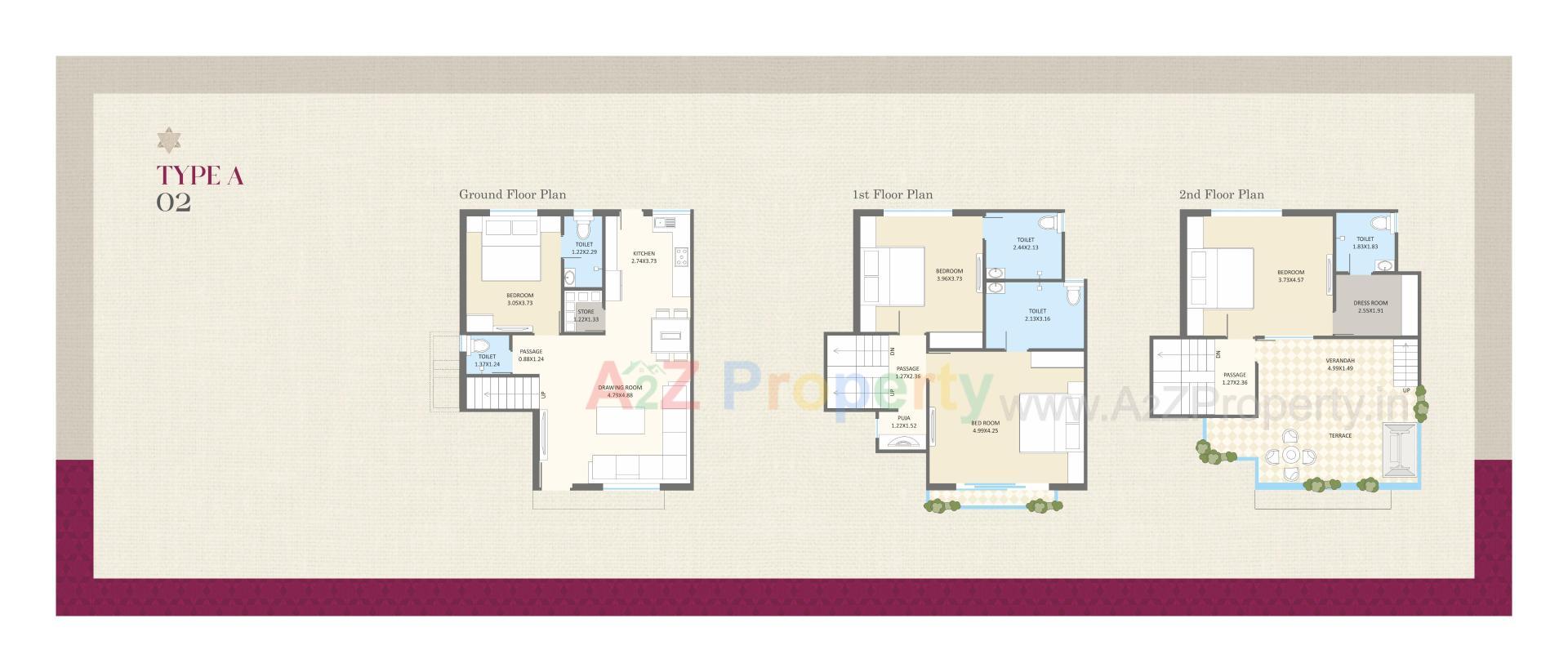 Layout of real estate project Redcoral Villa located at Chhani, Vadodara, Gujarat
