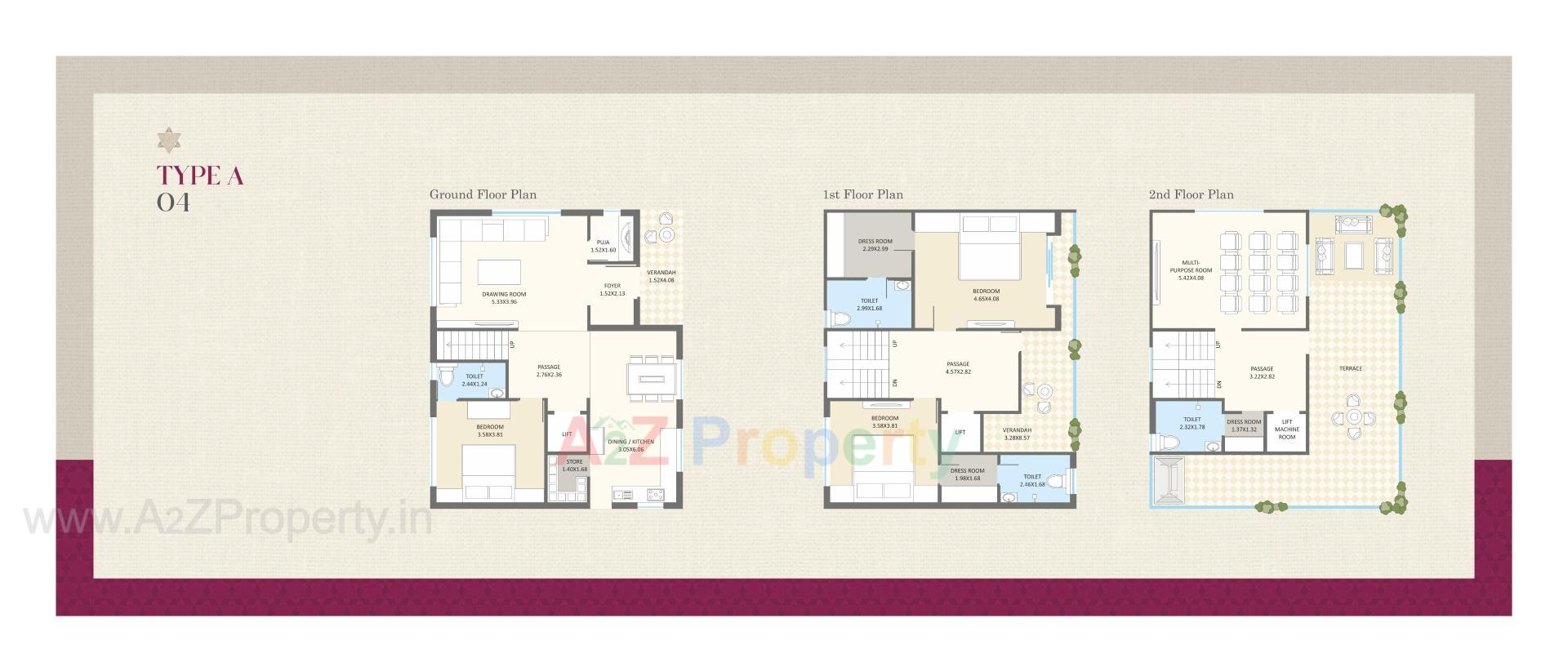 Layout of real estate project Redcoral Villa located at Chhani, Vadodara, Gujarat