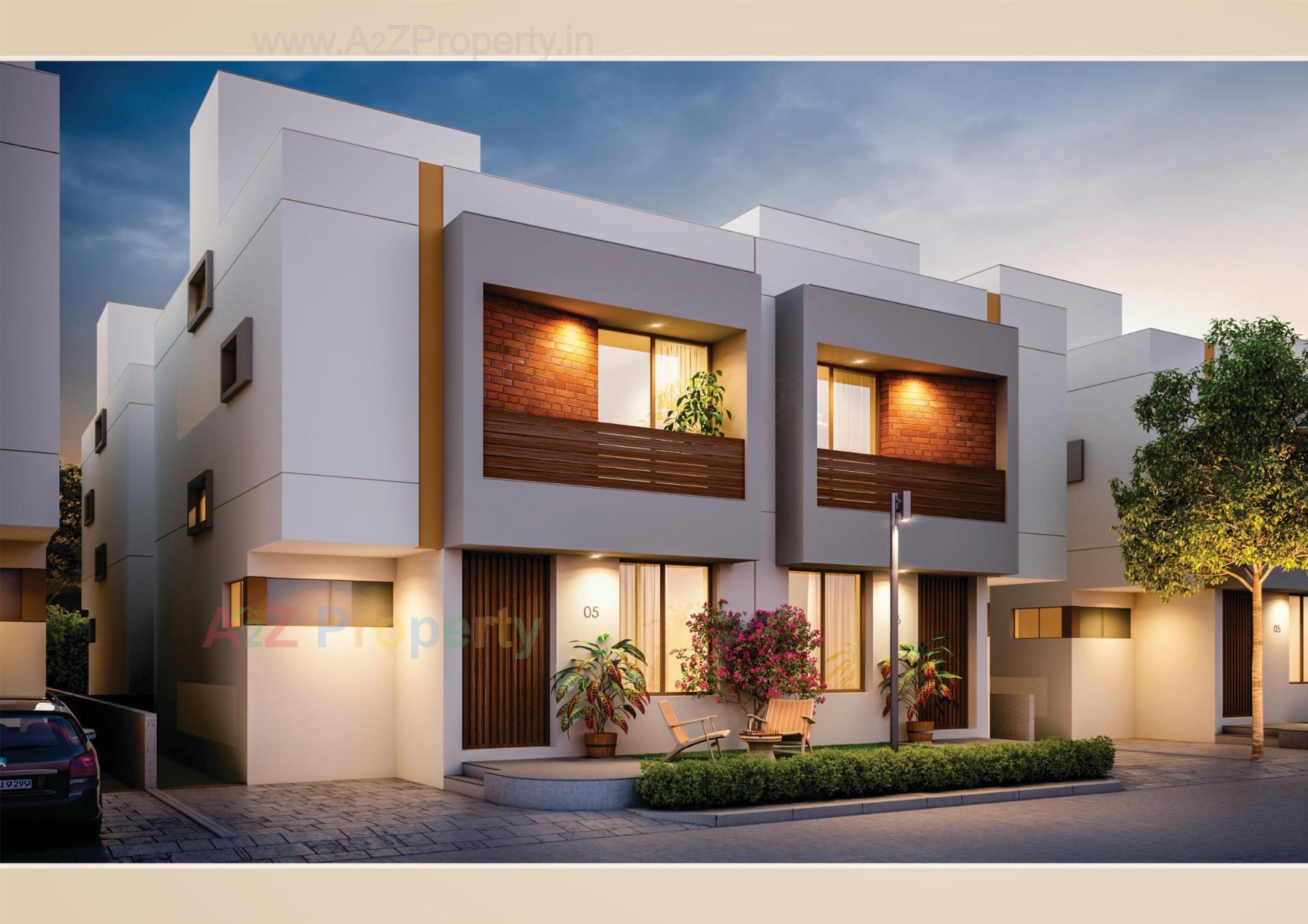 3D Elevation of real estate project Reva Duplex located at Vadodara, Vadodara, Gujarat