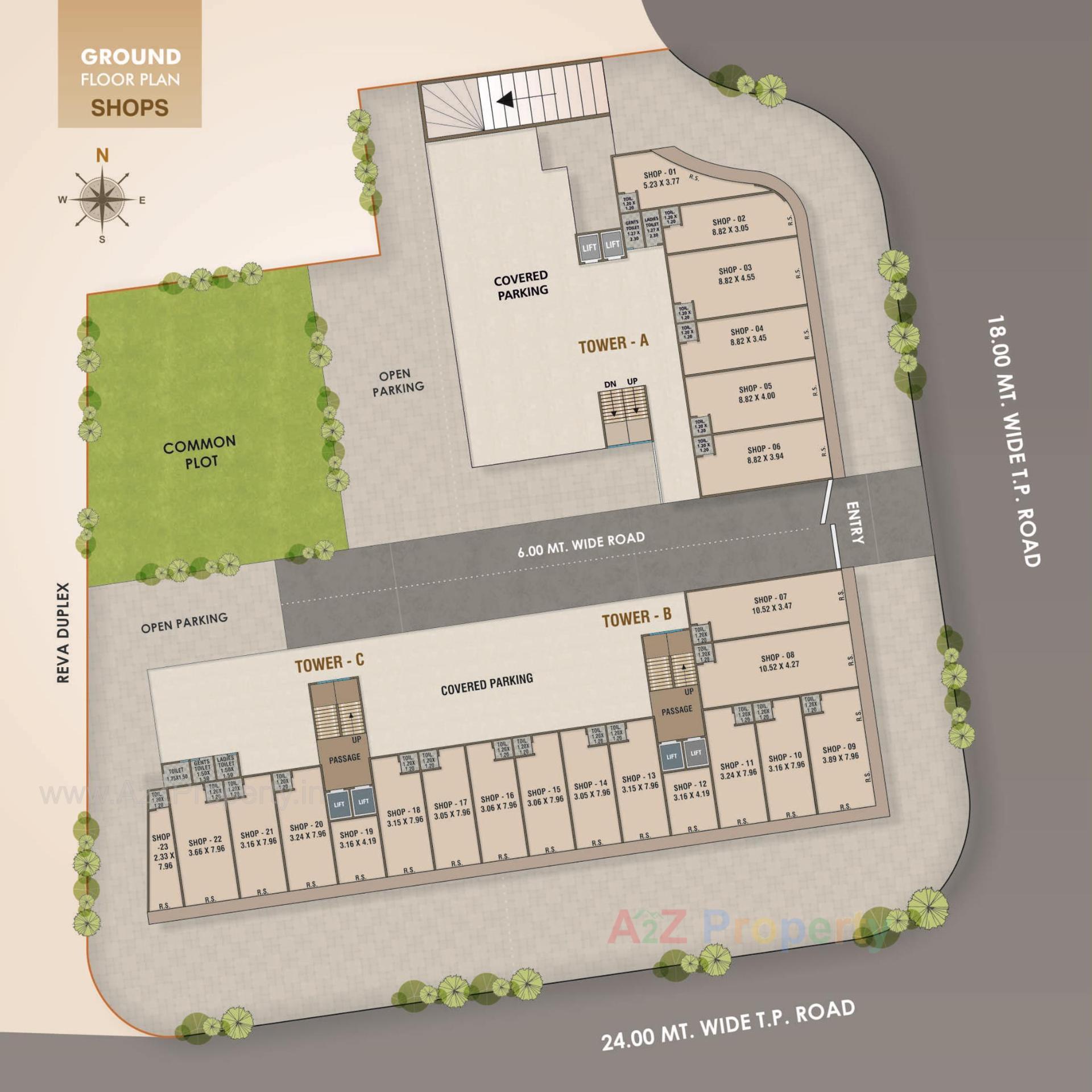 Layout of real estate project Reva Flats located at Ankhol, Vadodara, Gujarat