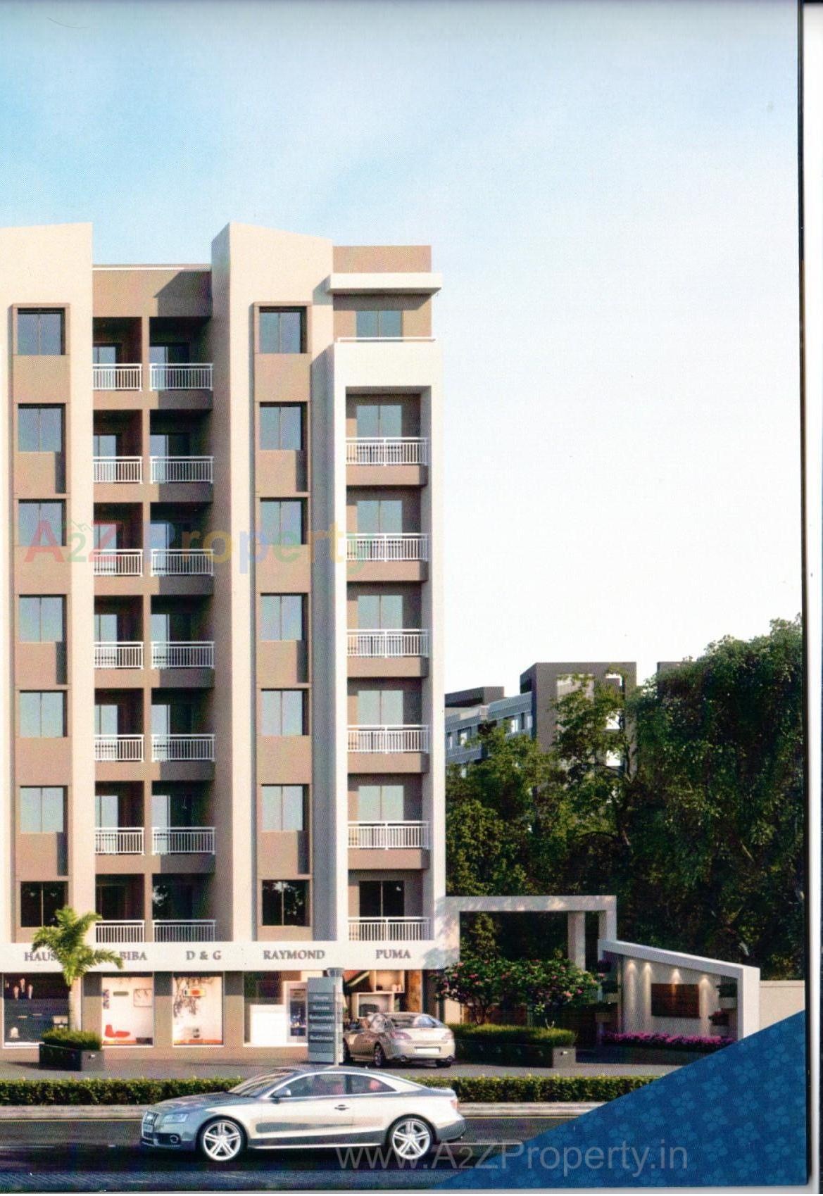 3D Elevation of real estate project Ria Enclave located at Makarpura, Vadodara, Gujarat