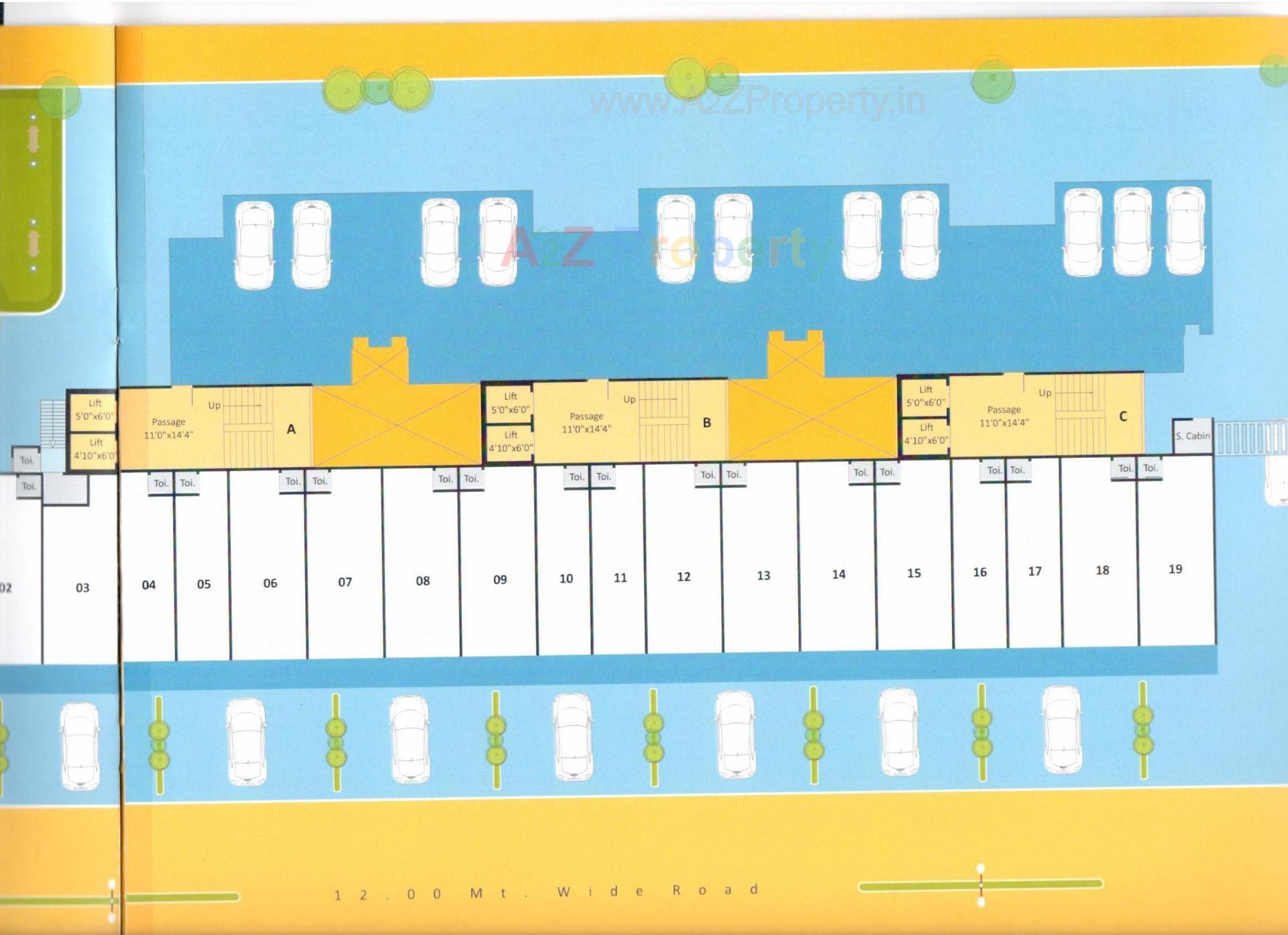 Layout of real estate project Ria Enclave located at Makarpura, Vadodara, Gujarat