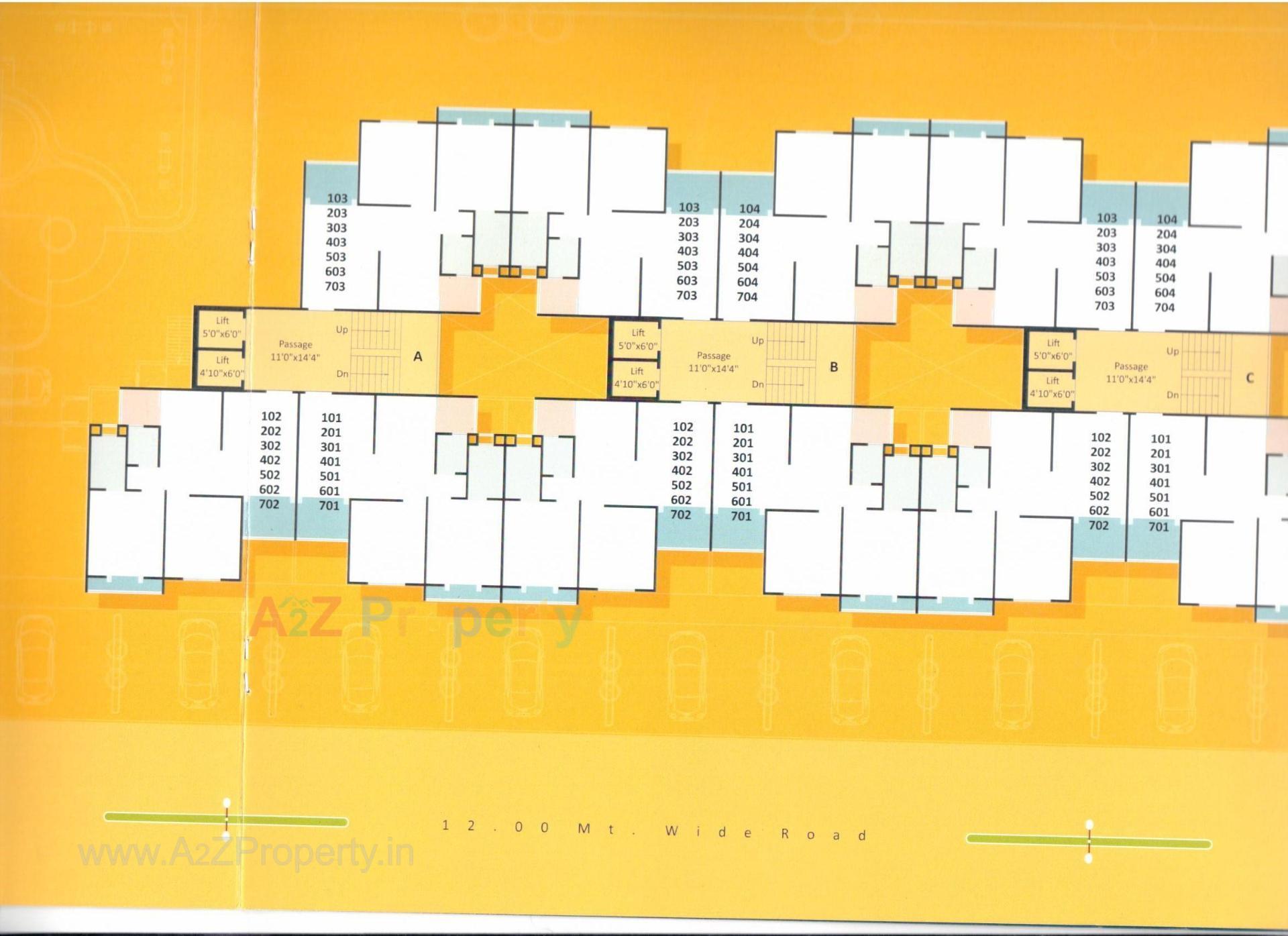 Layout of real estate project Ria Enclave located at Makarpura, Vadodara, Gujarat