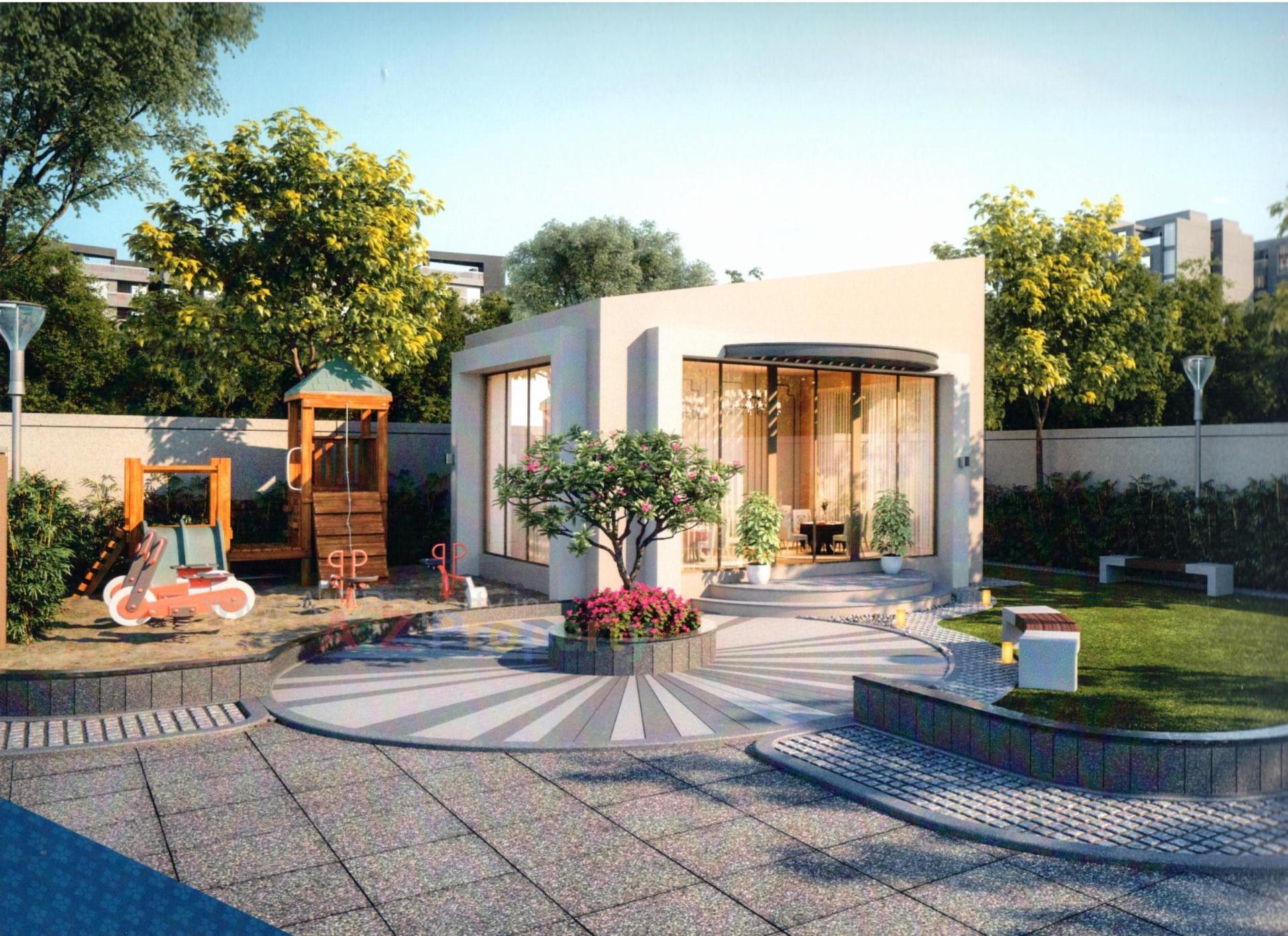 3D Elevation of real estate project Ria Enclave located at Makarpura, Vadodara, Gujarat