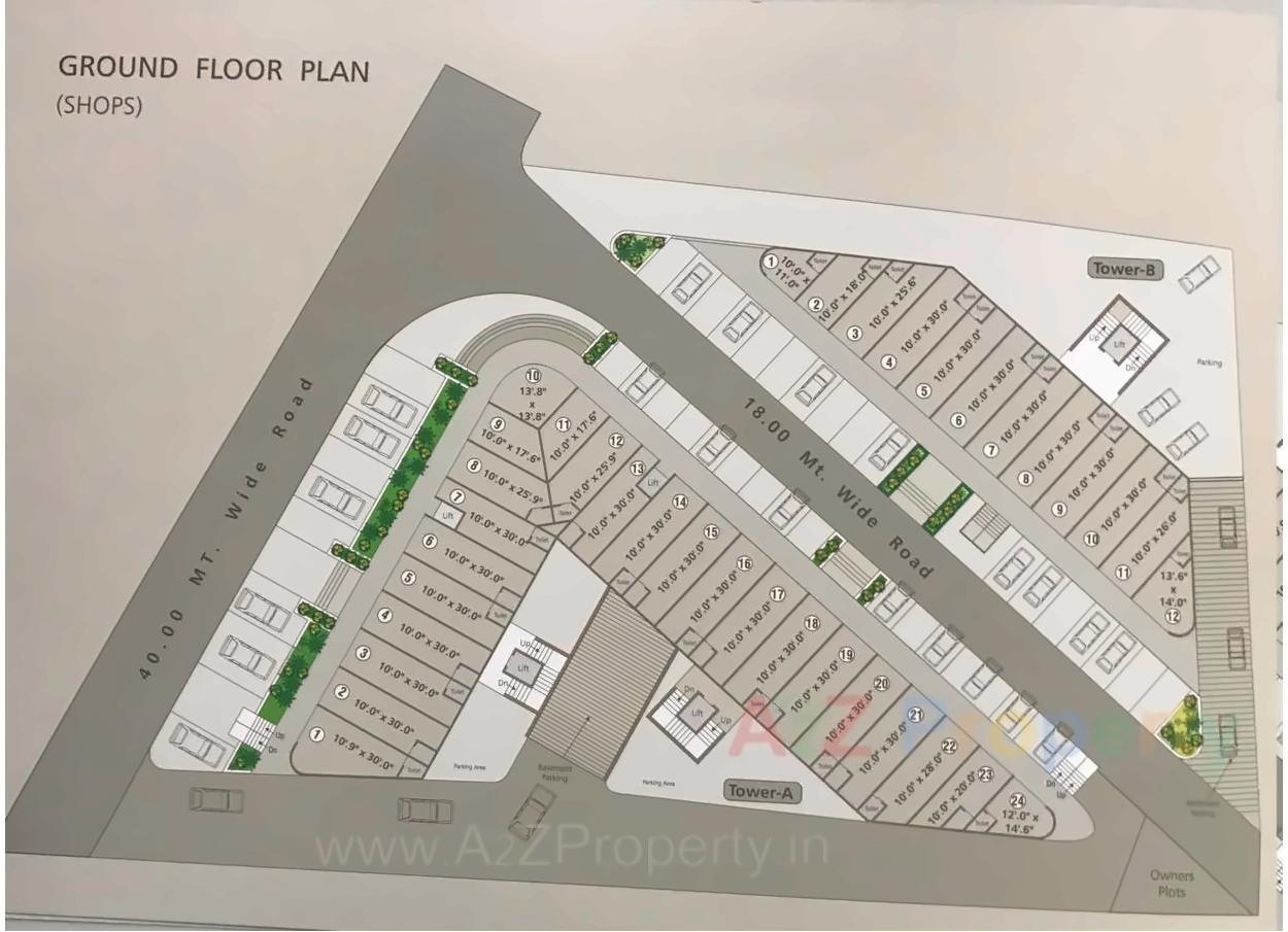 Layout of real estate project Ria Home Town located at Tarsali, Vadodara, Gujarat