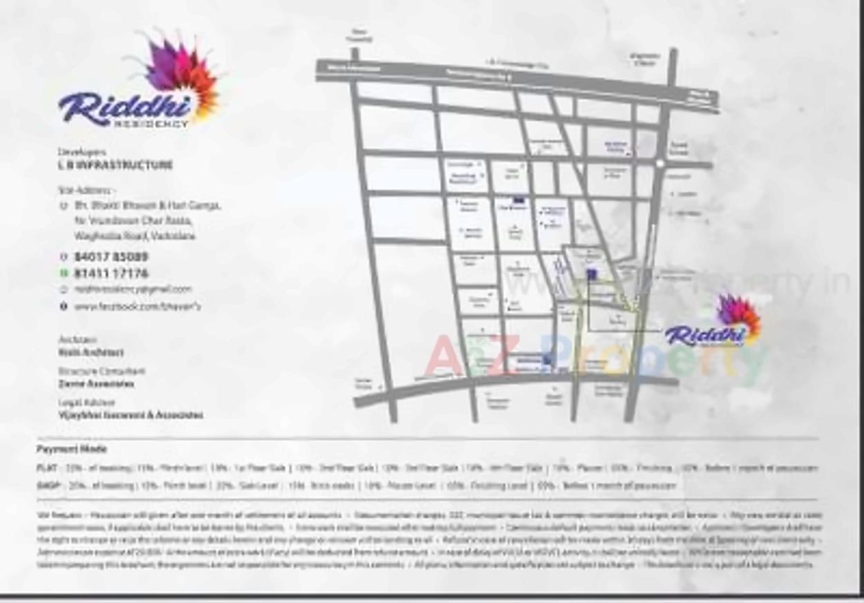 Layout of real estate project Riddhi Residency located at Bopal, Vadodara, Gujarat