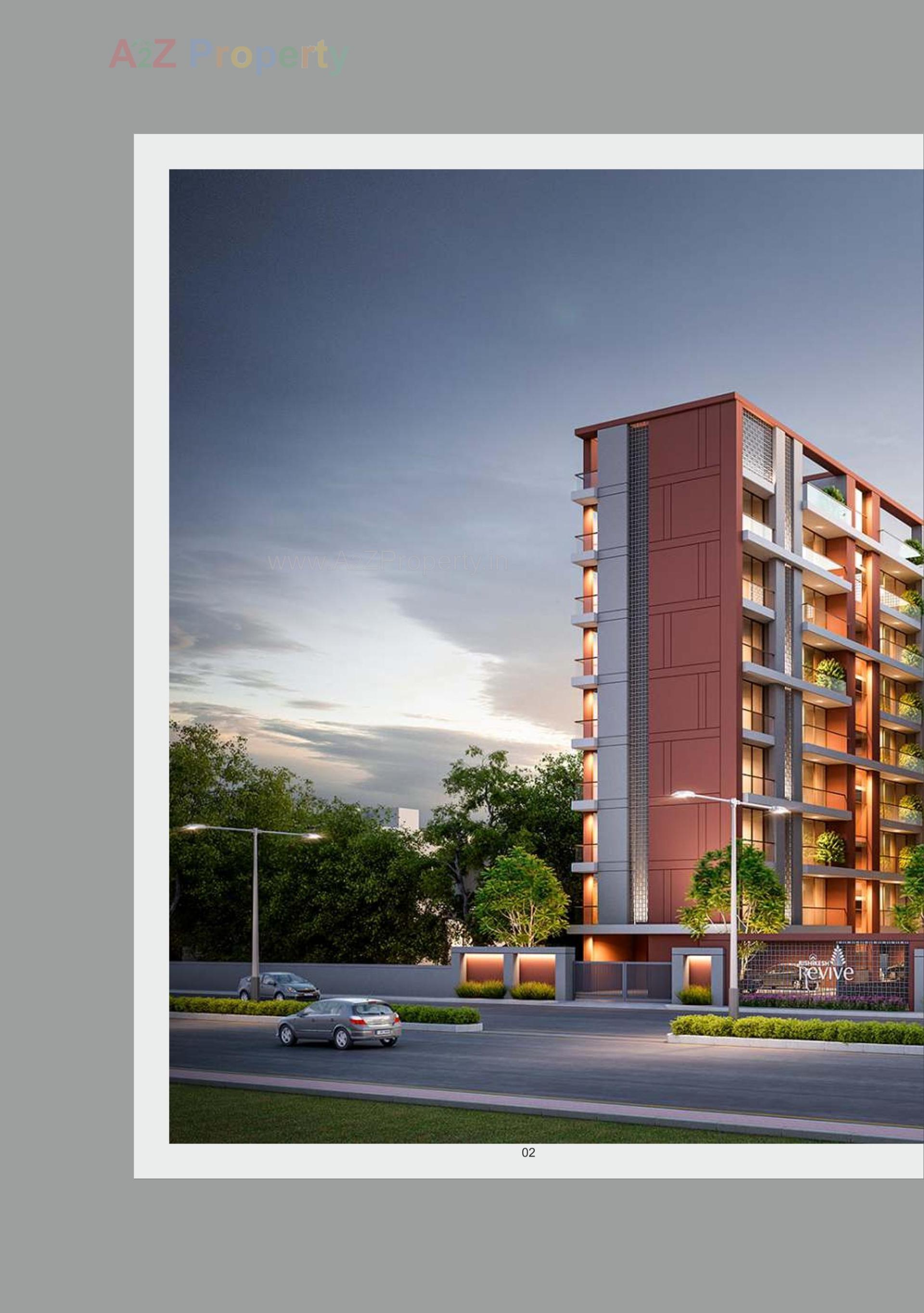3D Elevation of real estate project Rishikesh Revive located at Saiyad, Vadodara, Gujarat
