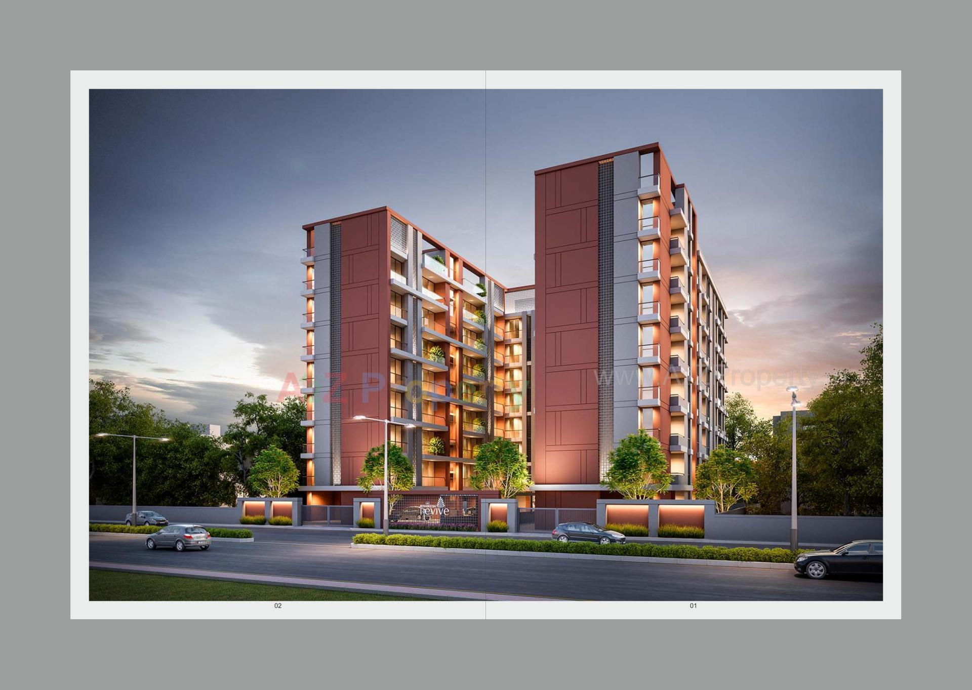 3D Elevation of real estate project Rishikesh Revive located at Saiyad, Vadodara, Gujarat