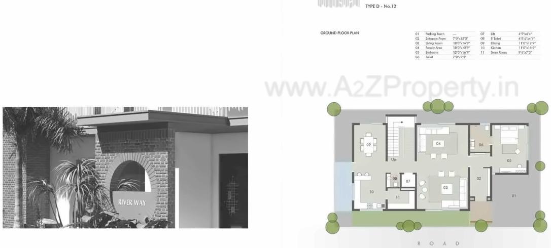 Layout of real estate project Riverway County located at Sevasi, Vadodara, Gujarat
