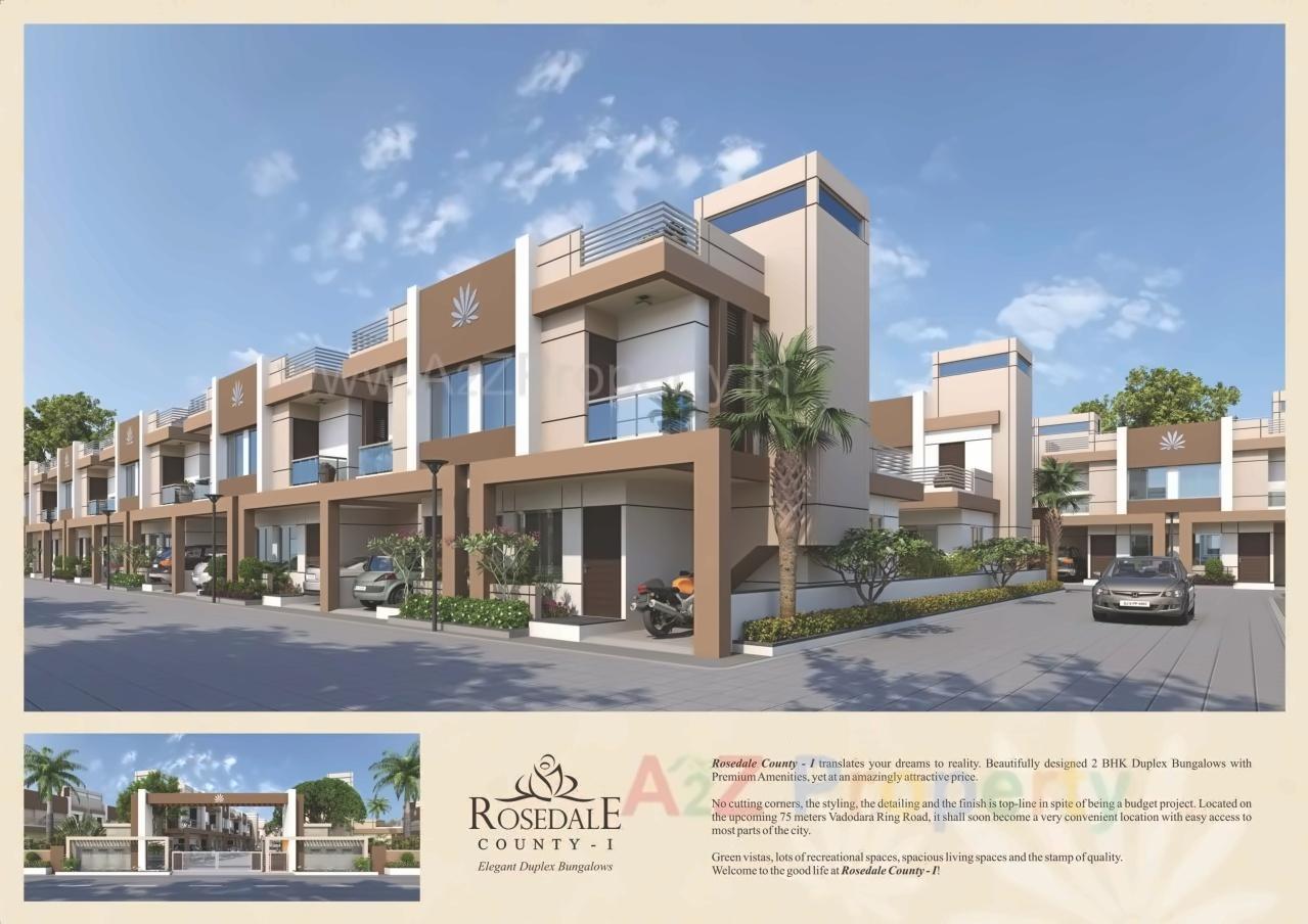3D Elevation of real estate project Rosedale County located at Dhanyavi, Vadodara, Gujarat