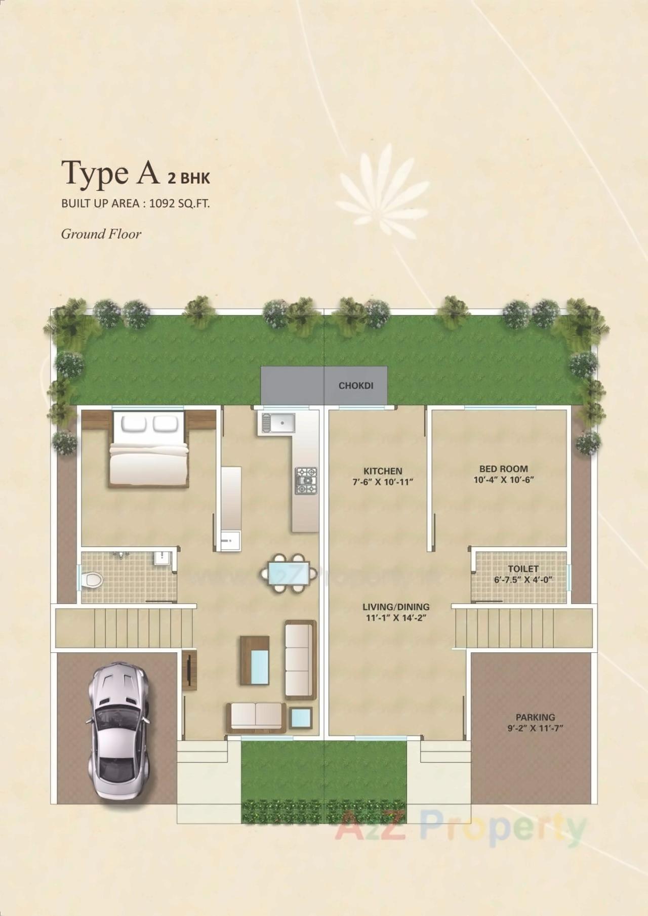 Layout of real estate project Rosedale County located at Dhanyavi, Vadodara, Gujarat