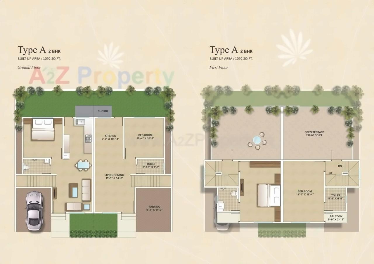 Layout of real estate project Rosedale County located at Dhanyavi, Vadodara, Gujarat