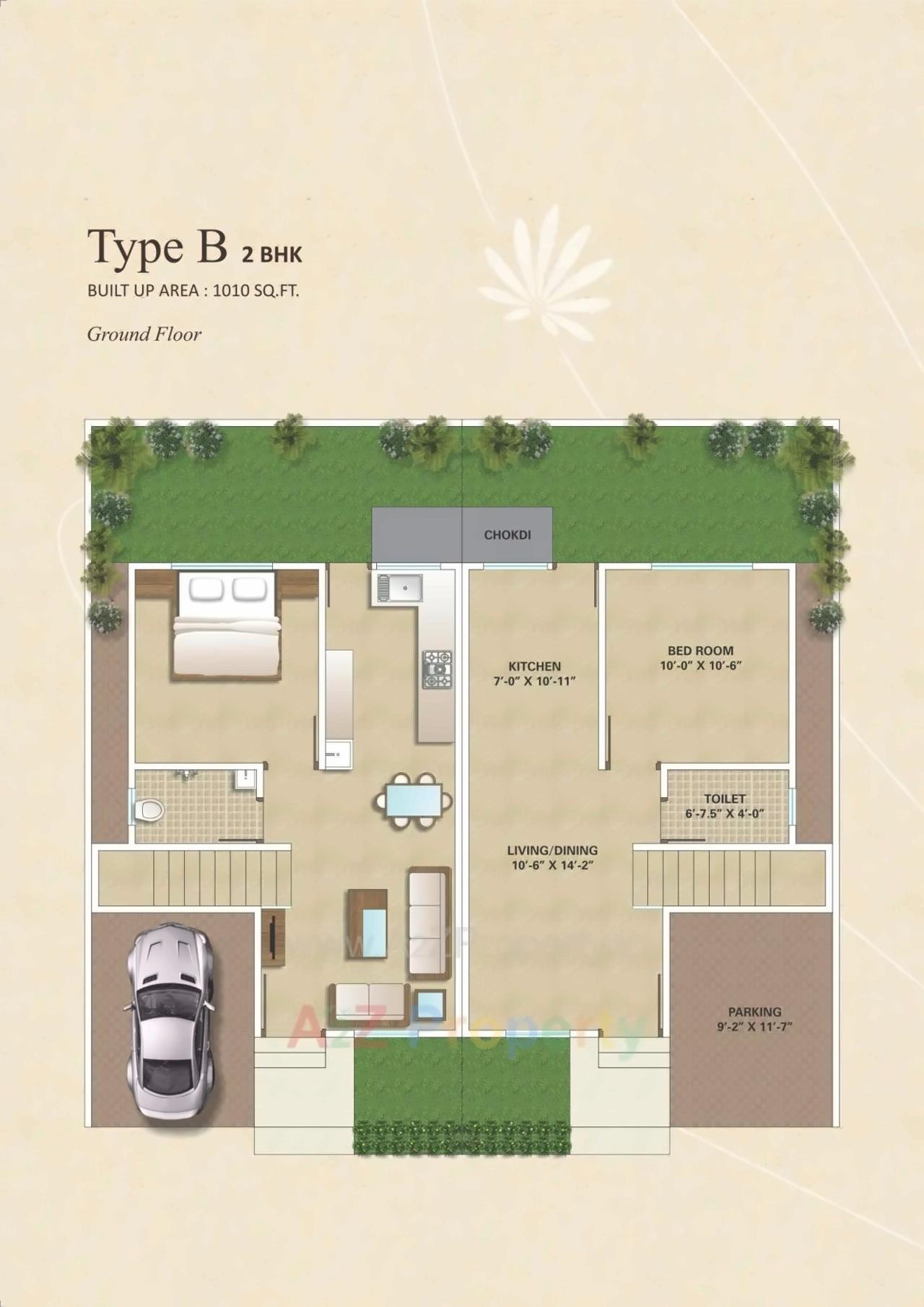 Layout of real estate project Rosedale County located at Dhanyavi, Vadodara, Gujarat