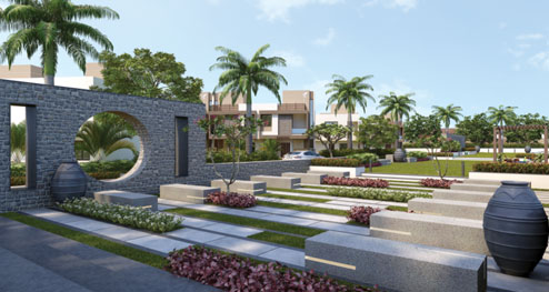 3D Elevation of real estate project Rosedale County located at Dhanyavi, Vadodara, Gujarat