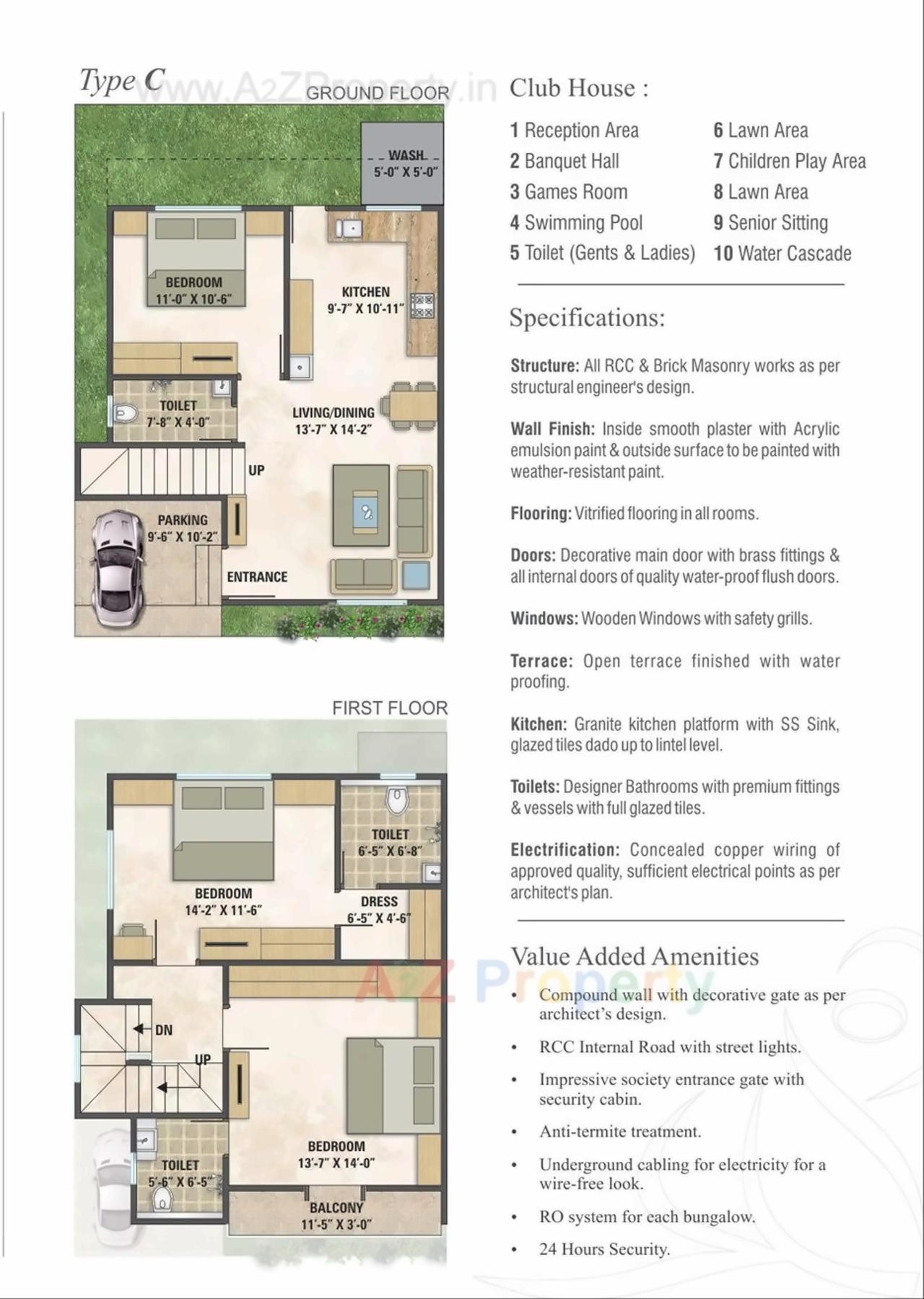 Layout of real estate project Rosedale Vatika located at Bill, Vadodara, Gujarat