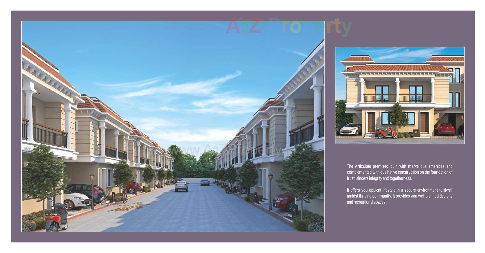 3D Elevation of real estate project Royal Bungalows located at Vora-gamdi, Vadodara, Gujarat