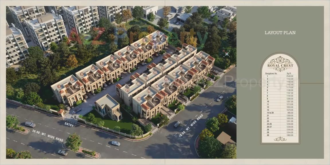 3D Elevation of real estate project Royal Crest located at Bill, Vadodara, Gujarat