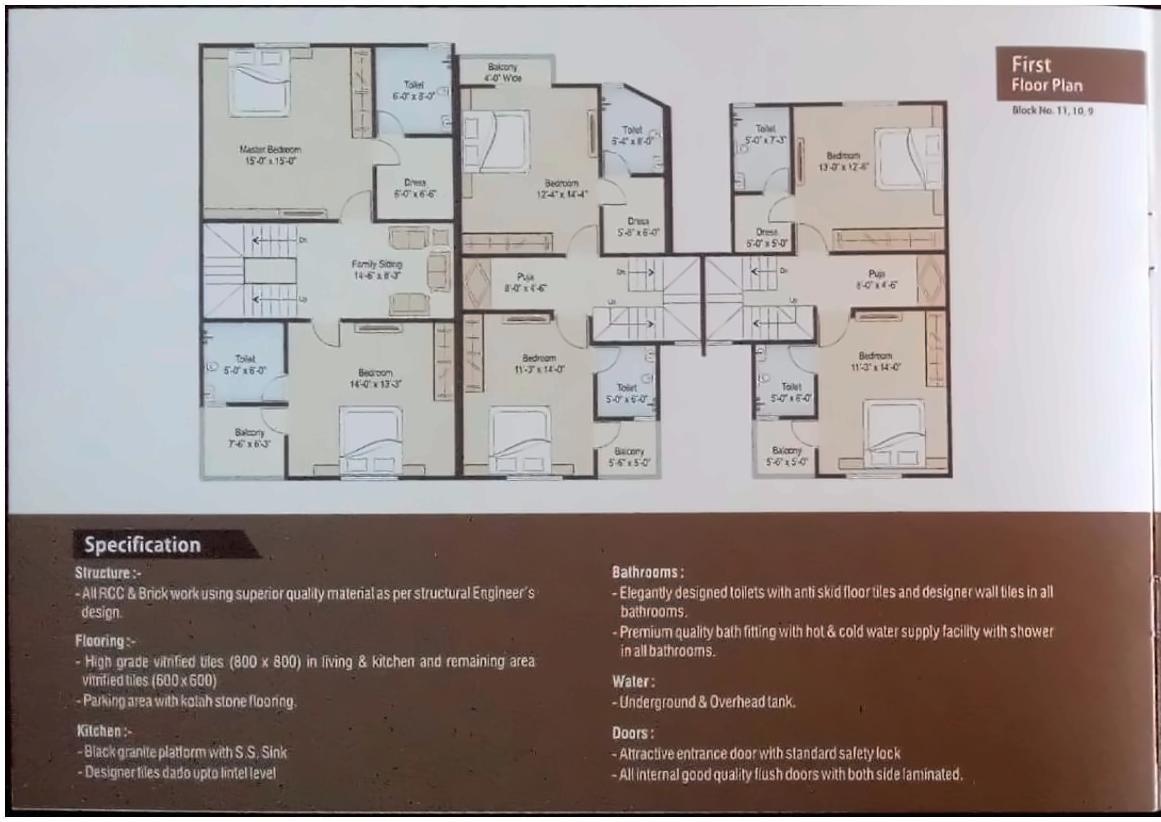 Layout of real estate project Royal Haritage located at Vasna, Vadodara, Gujarat