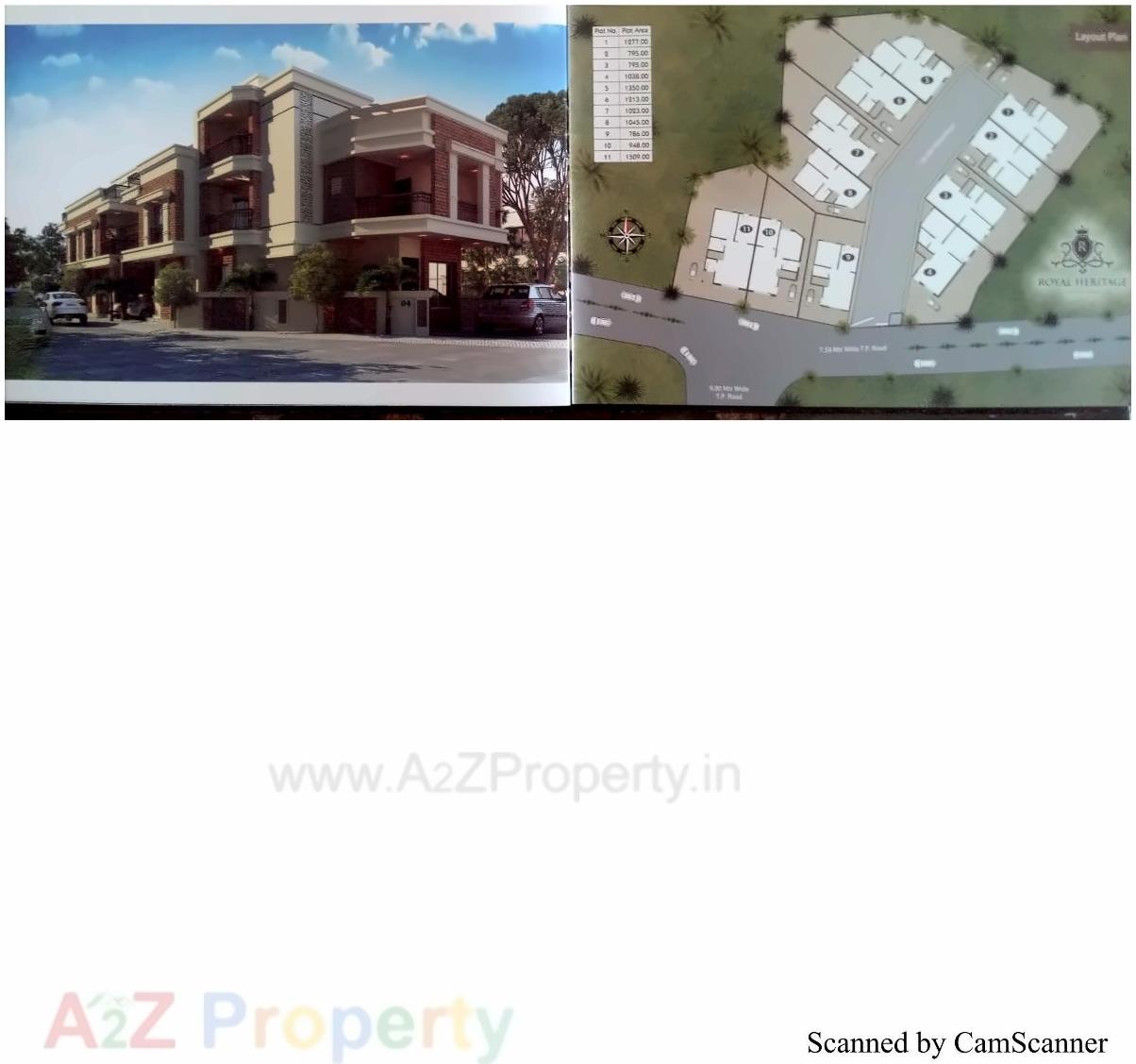 Layout of real estate project Royal Haritage located at Vasna, Vadodara, Gujarat