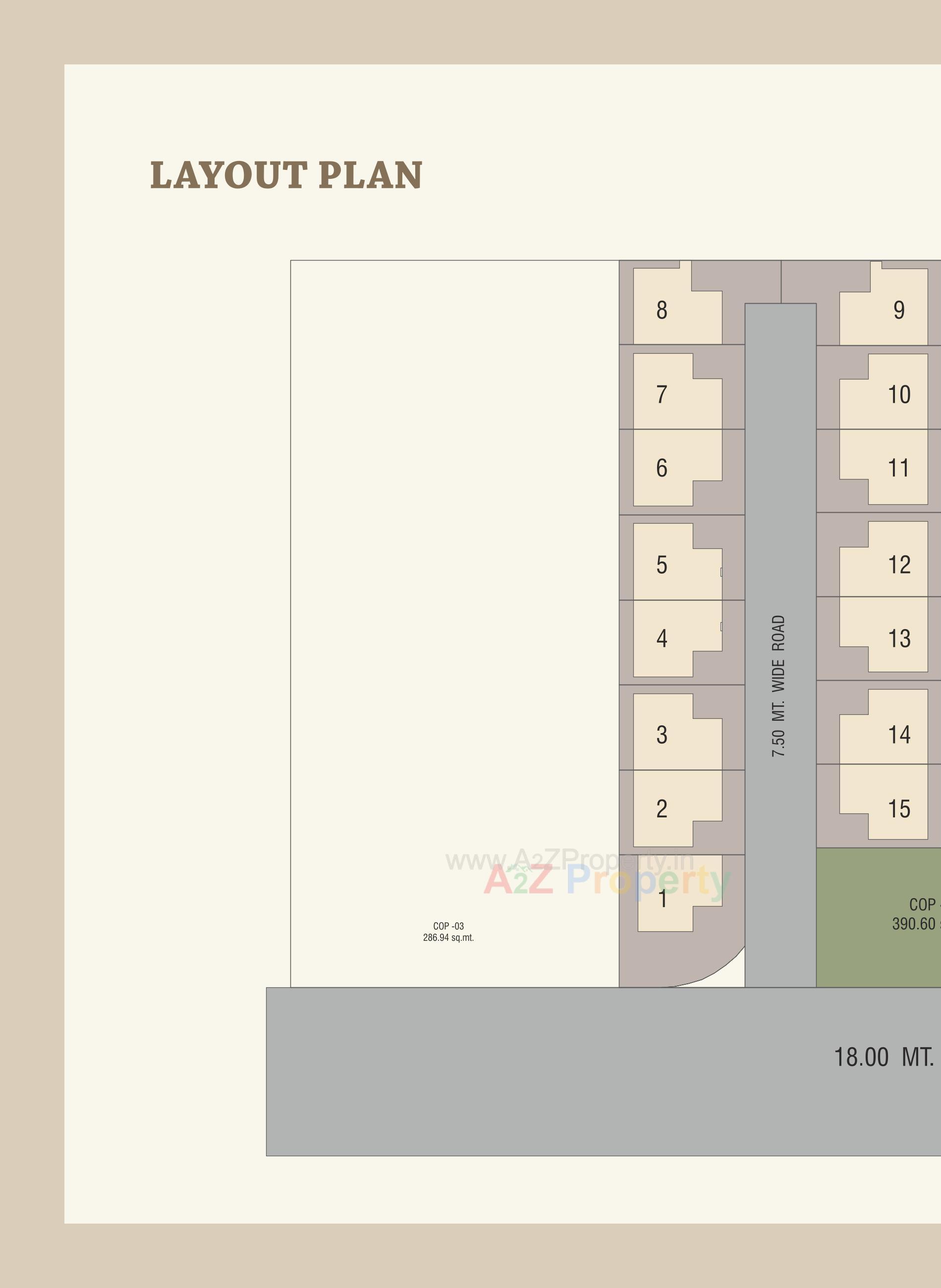Layout of real estate project Royal Heritage Villa located at Bil, Vadodara, Gujarat