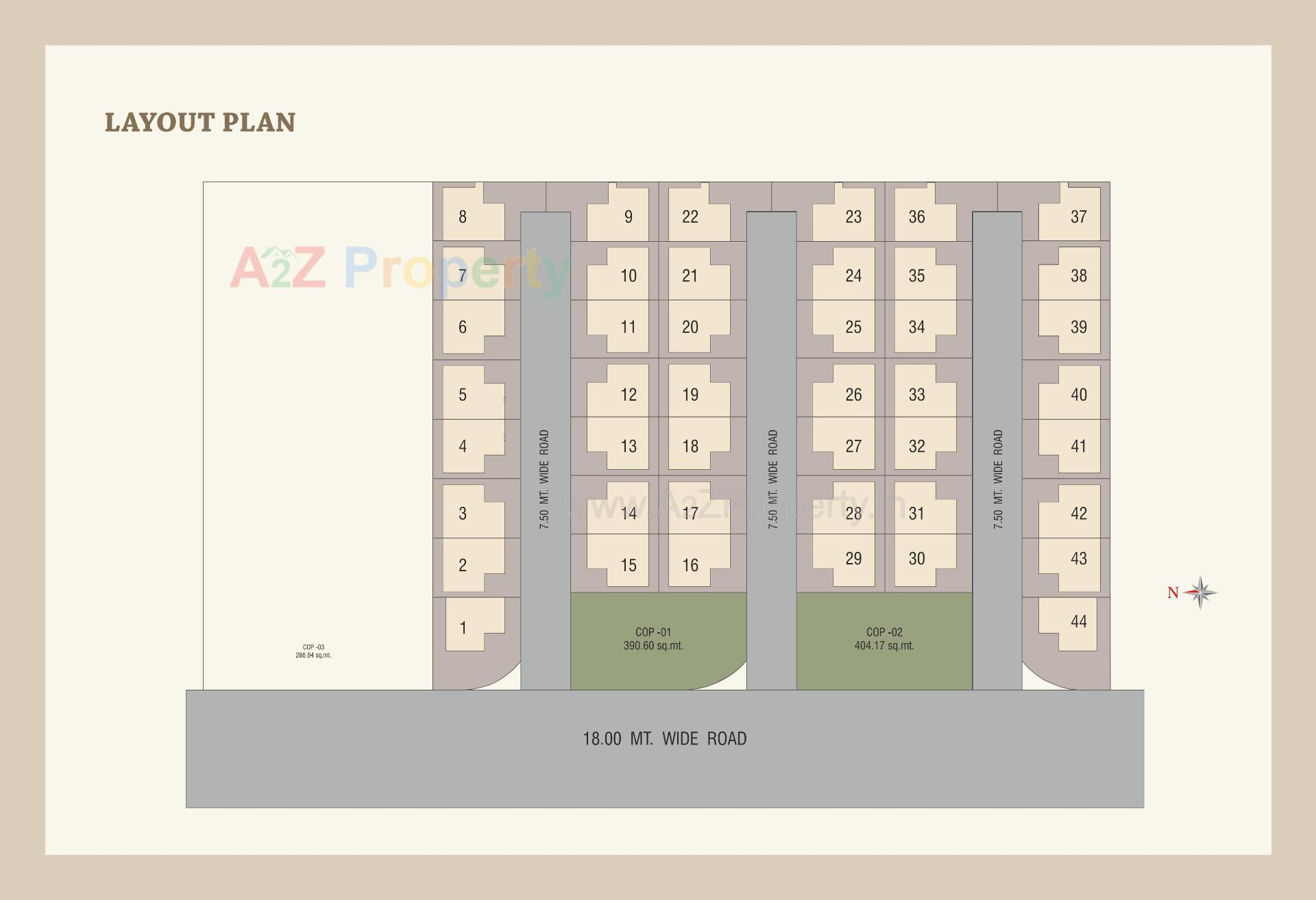 Layout of real estate project Royal Heritage Villa located at Bil, Vadodara, Gujarat