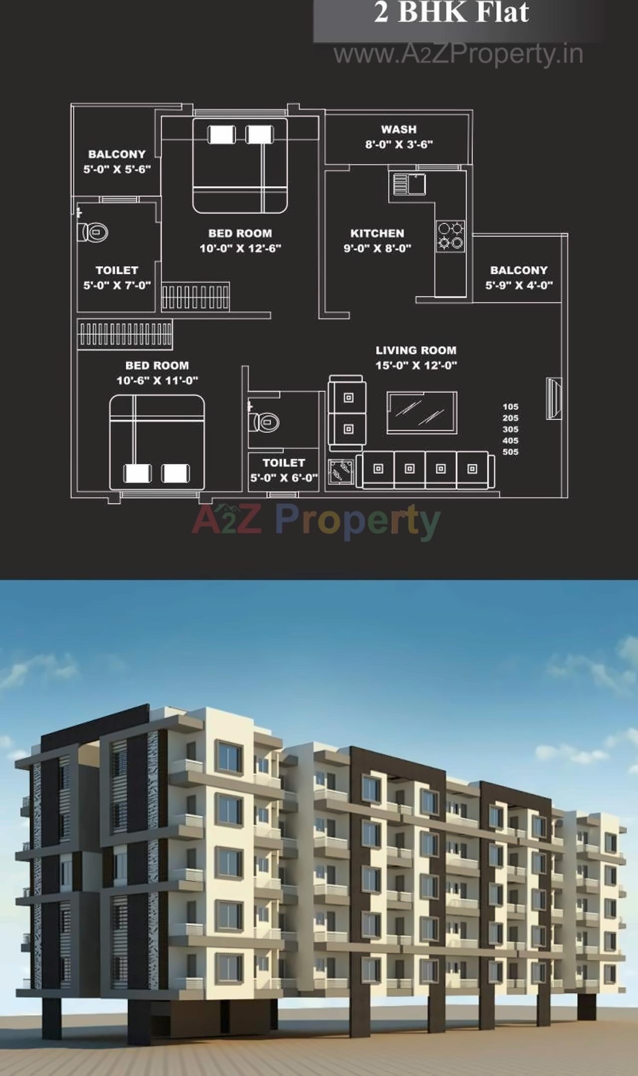 3D Elevation of real estate project Royal Lifes located at Jesangpura, Vadodara, Gujarat