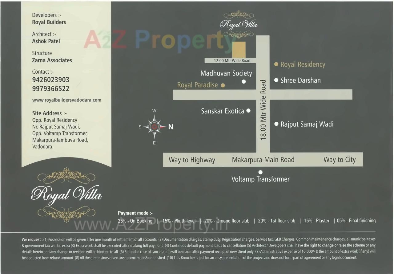  of real estate project Royal Villa located at Jambuva, Vadodara, Gujarat