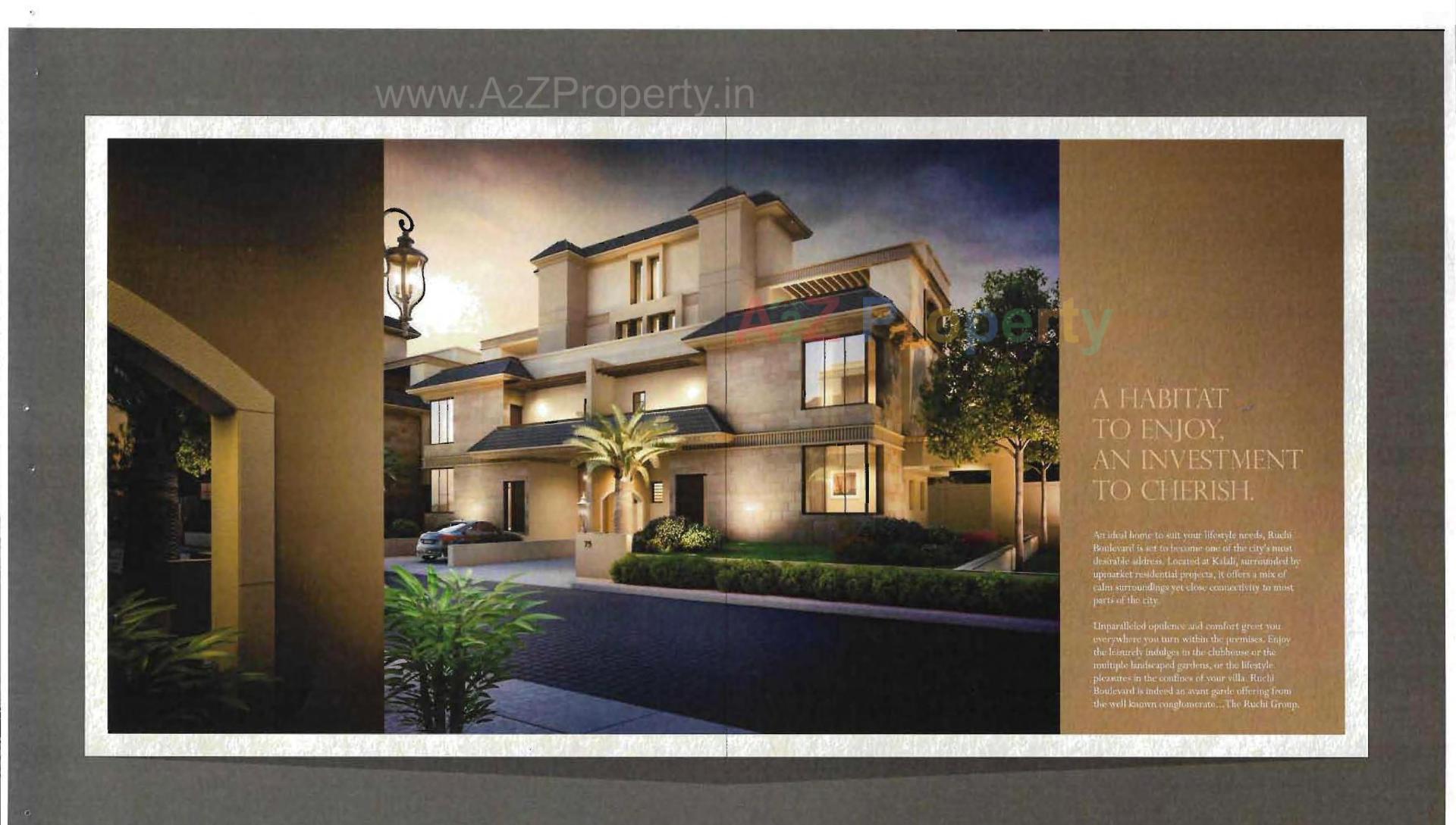 3D Elevation of real estate project Ruchi Boulevard   (plot B) located at Kalali, Vadodara, Gujarat