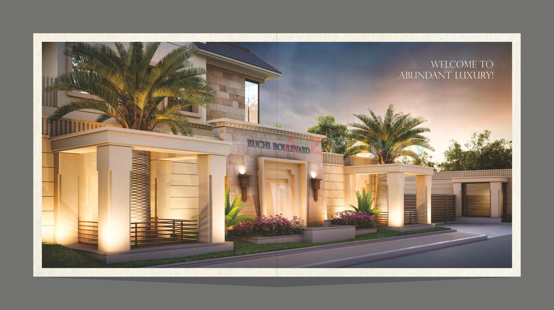 3D Elevation of real estate project Ruchi Boulevard located at Kalali, Vadodara, Gujarat