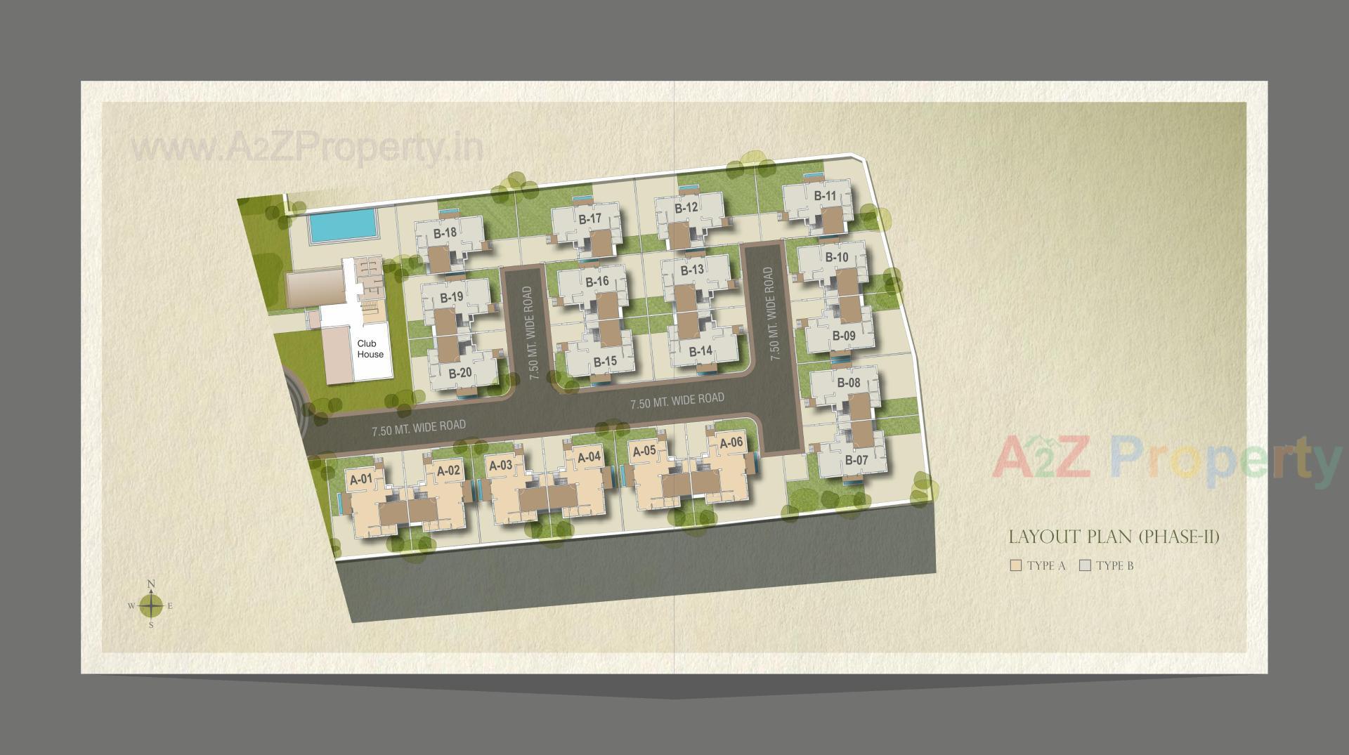 Layout of real estate project Ruchi Boulevard located at Kalali, Vadodara, Gujarat