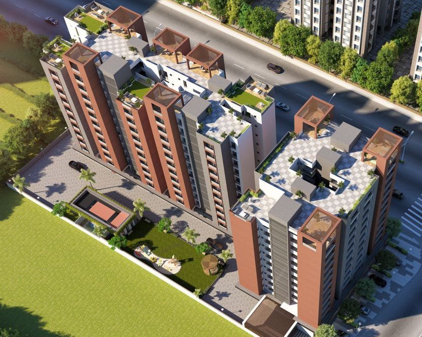 Bird View of real estate project Rudra Enclave located at Channi, Vadodara, Gujarat
