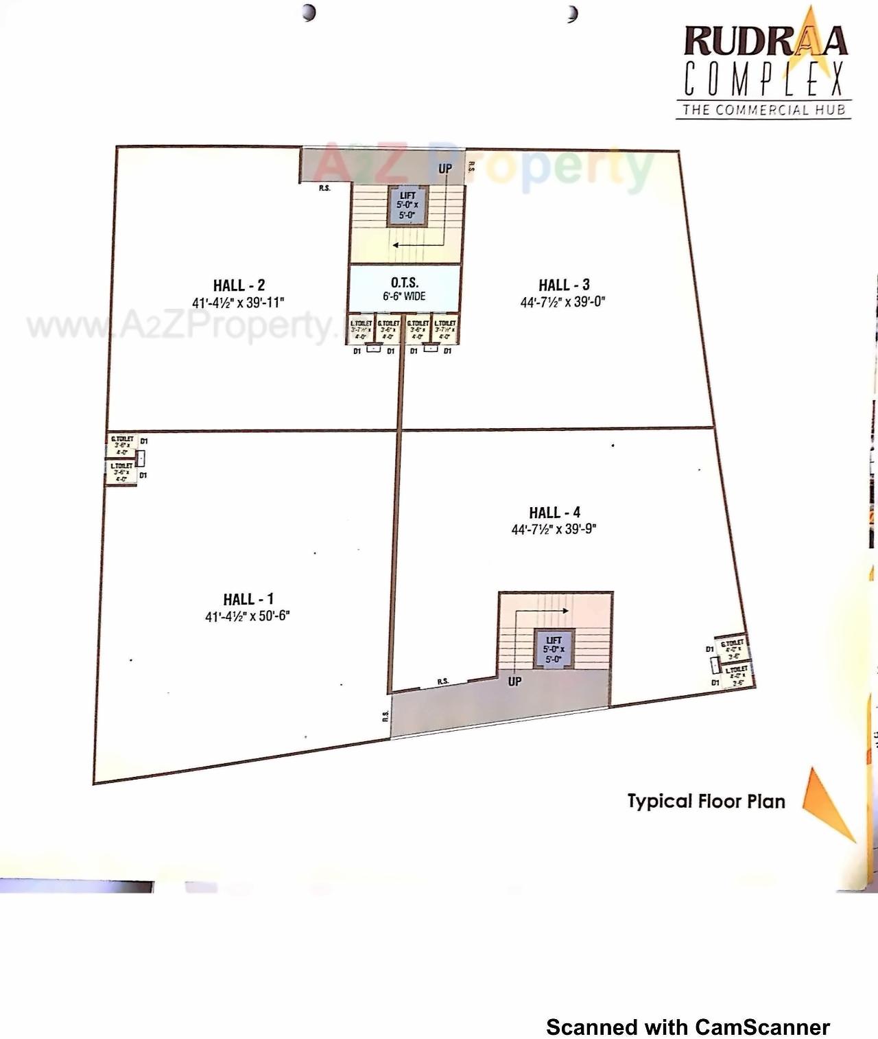 Layout of real estate project Rudraa Complex located at Nimeta, Vadodara, Gujarat