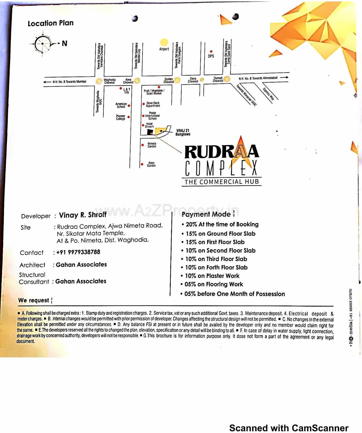  of real estate project Rudraa Complex located at Nimeta, Vadodara, Gujarat