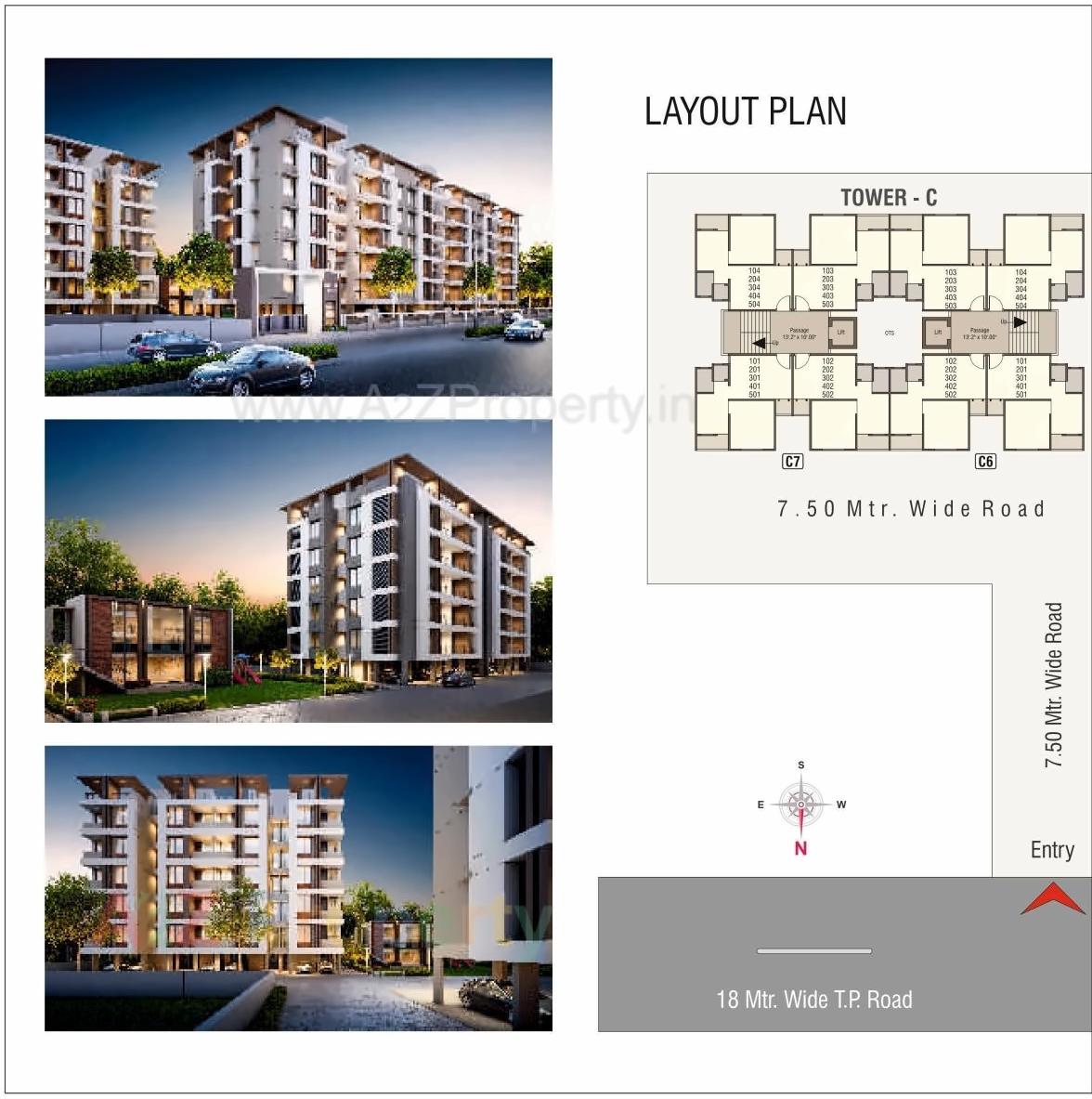 Layout of real estate project Rudraksh Elegance located at Bapod, Vadodara, Gujarat