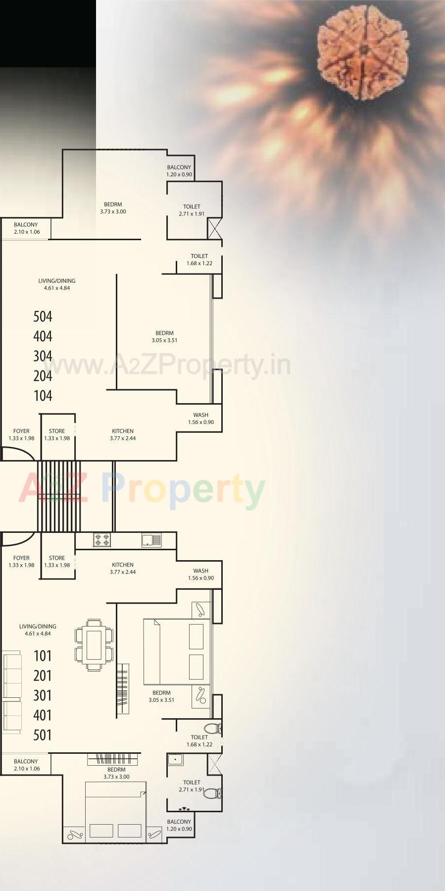 Layout of real estate project Rudraksh Heritage located at Chani, Vadodara, Gujarat
