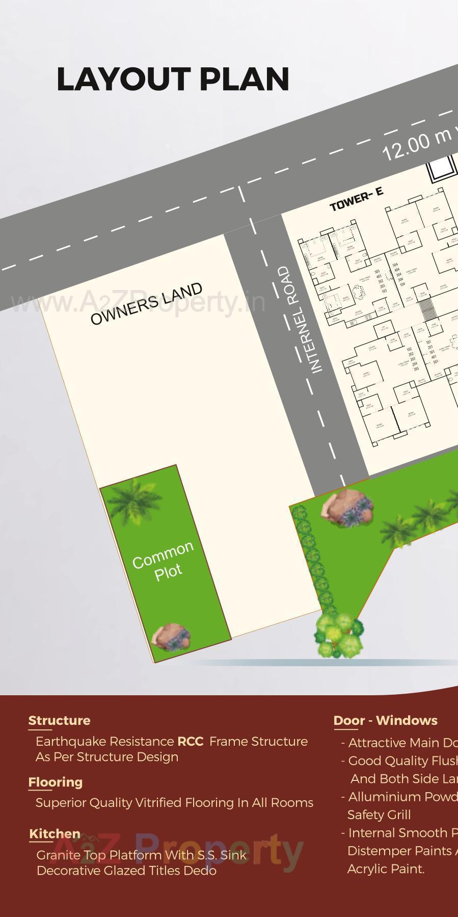 Layout of real estate project Rudraksh Heritage located at Chani, Vadodara, Gujarat