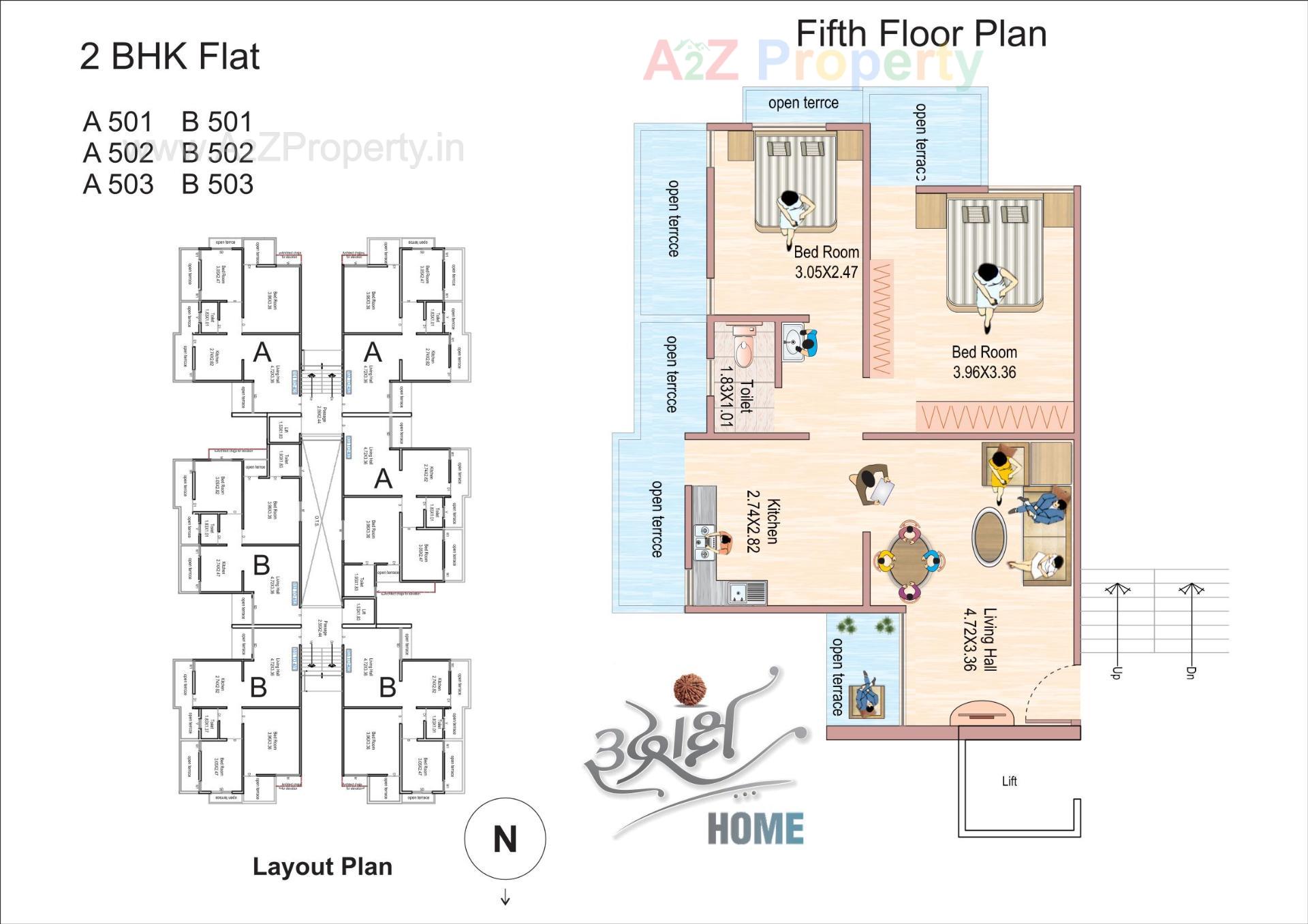Layout of real estate project Rudraksh Home located at Chhani, Vadodara, Gujarat