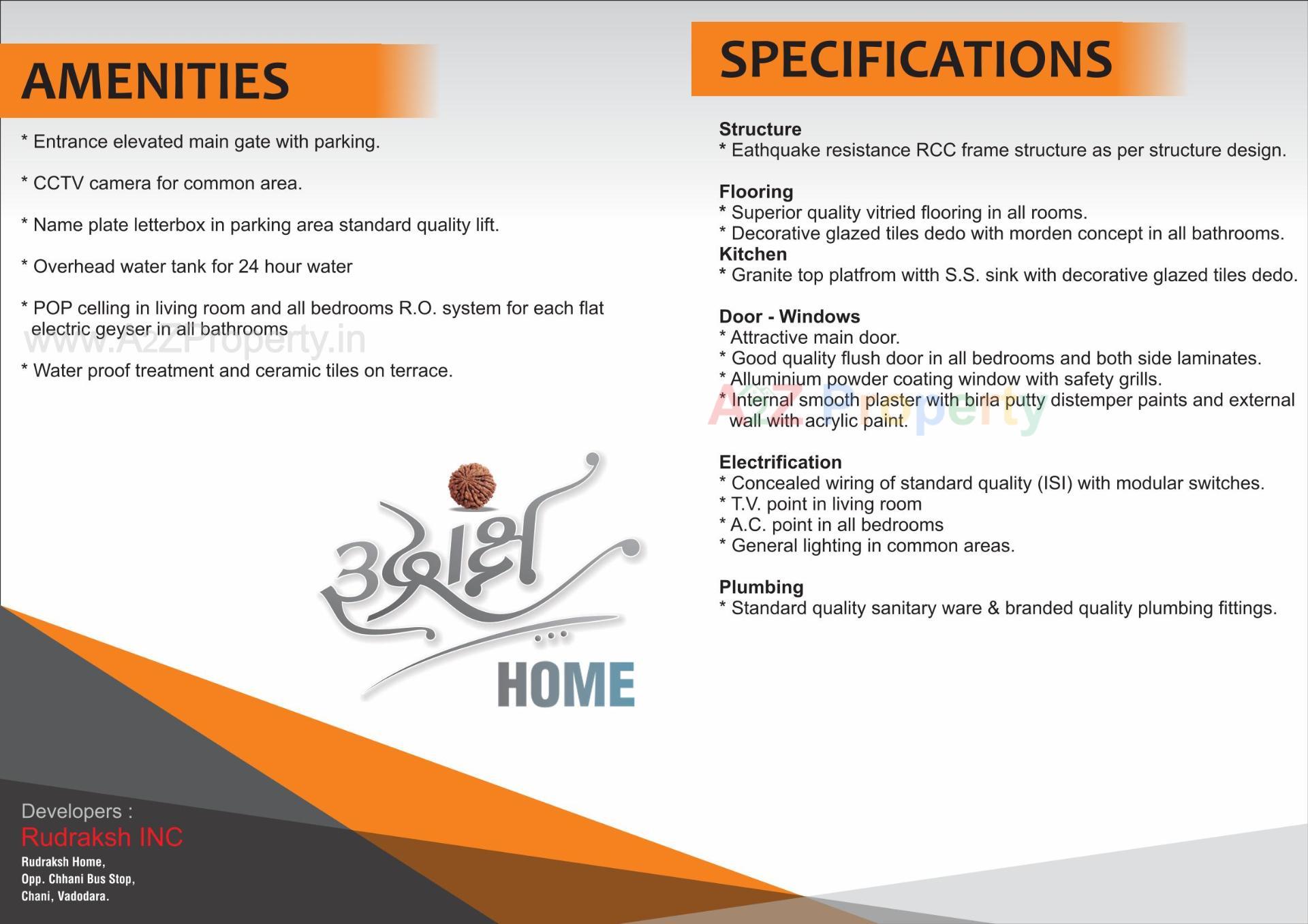  of real estate project Rudraksh Home located at Chhani, Vadodara, Gujarat