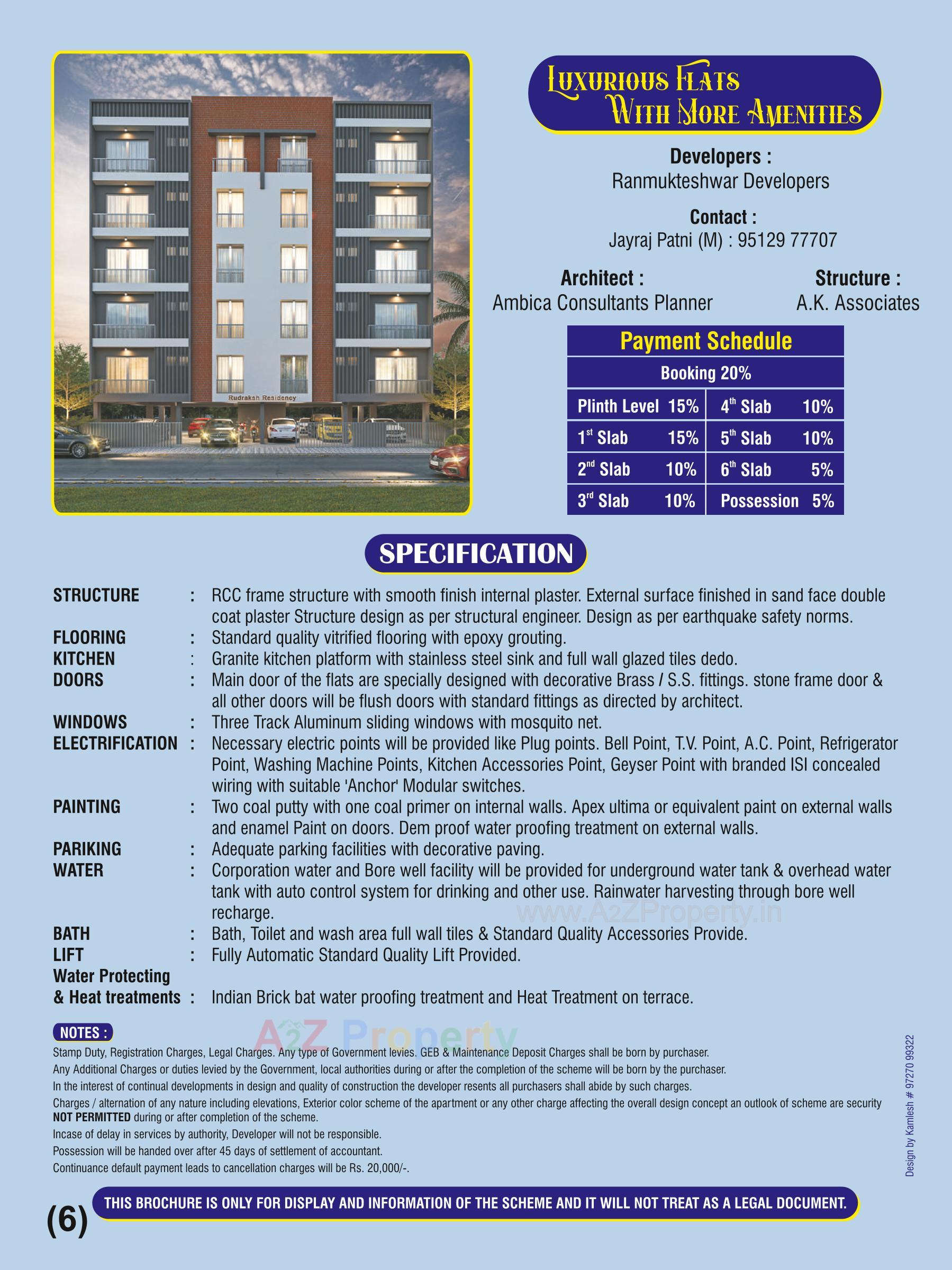  of real estate project Rudraksh Residency located at Kasba, Vadodara, Gujarat