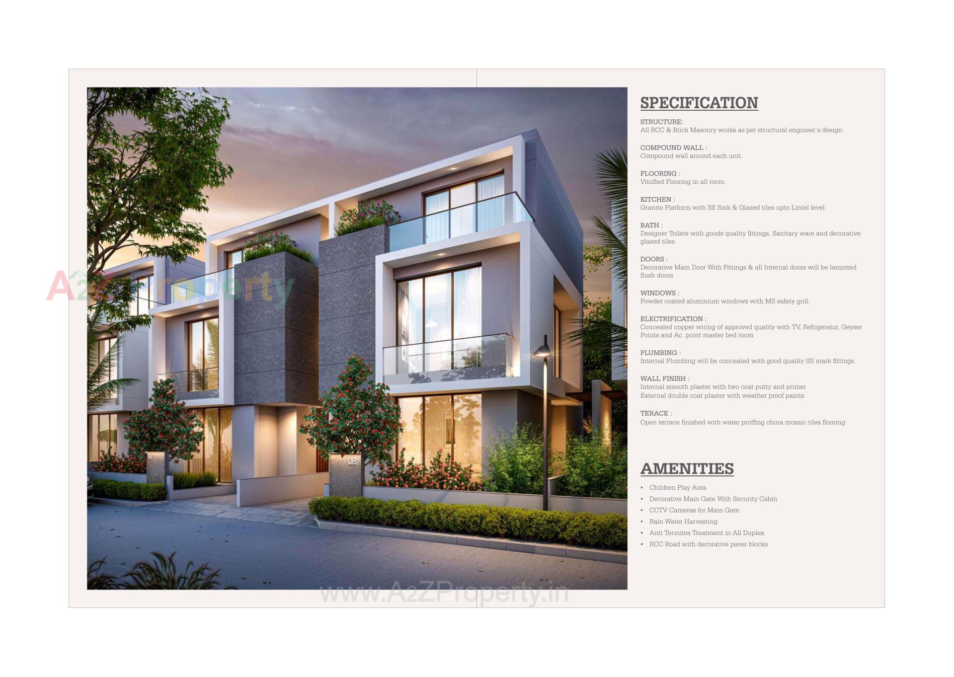 3D Elevation of real estate project Rudraksh Villa located at Chhani, Vadodara, Gujarat