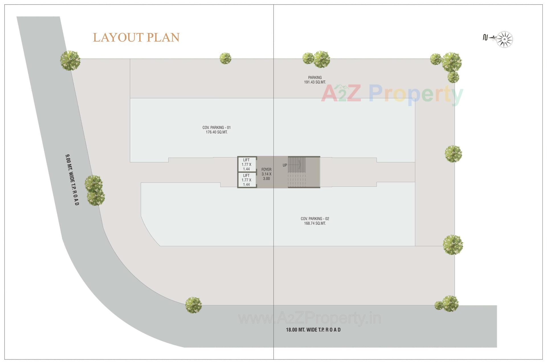 Layout of real estate project Rudraksh located at Sama, Vadodara, Gujarat