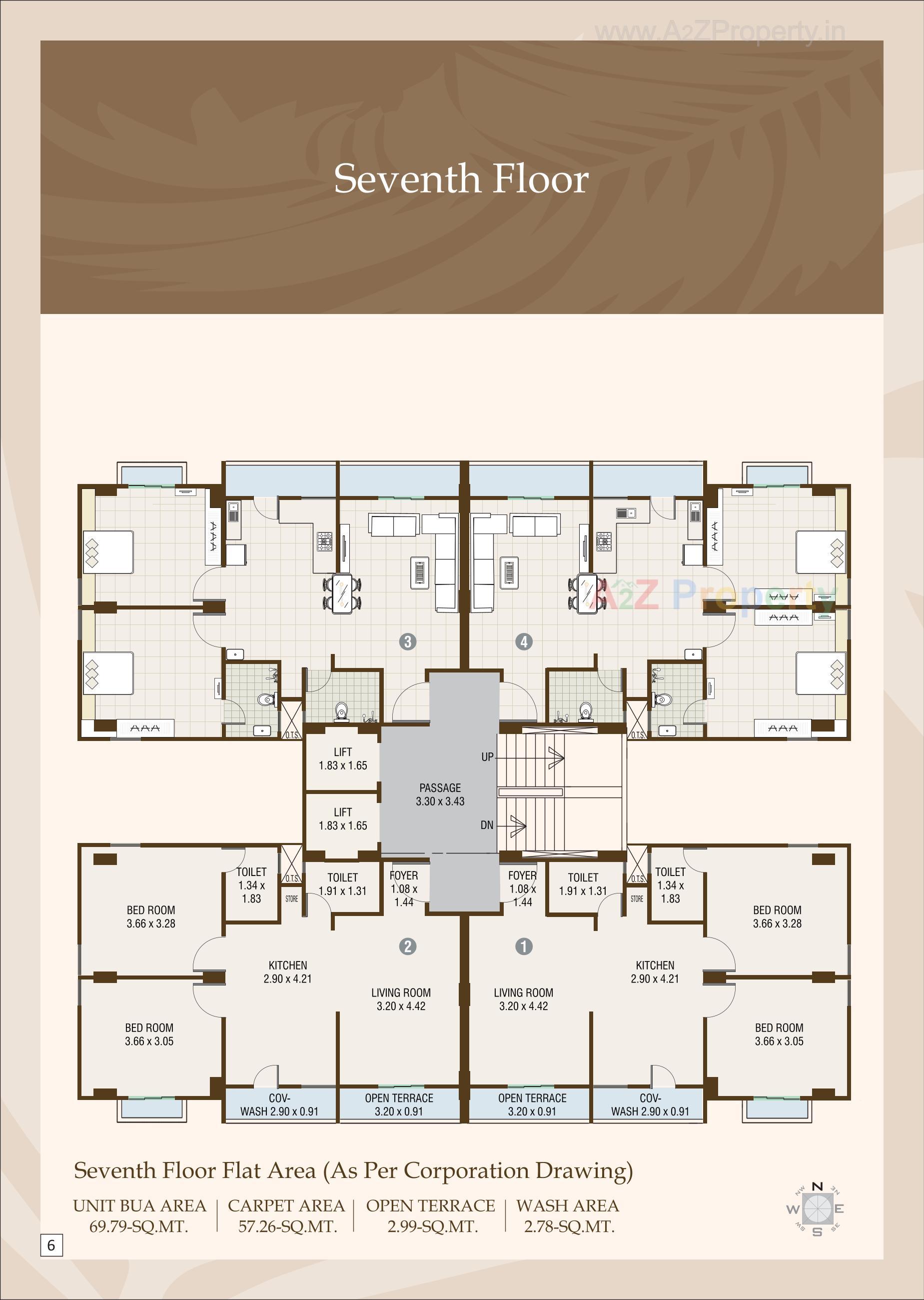 Layout of real estate project Rutu Orchid located at Vadodara, Vadodara, Gujarat
