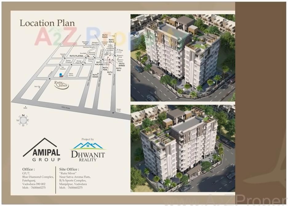  of real estate project Rutu Silver located at Manjalpur, Vadodara, Gujarat