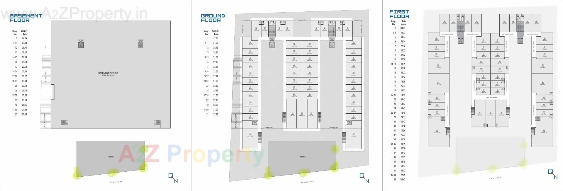 Layout of real estate project S9 Square located at Vadodara, Vadodara, Gujarat
