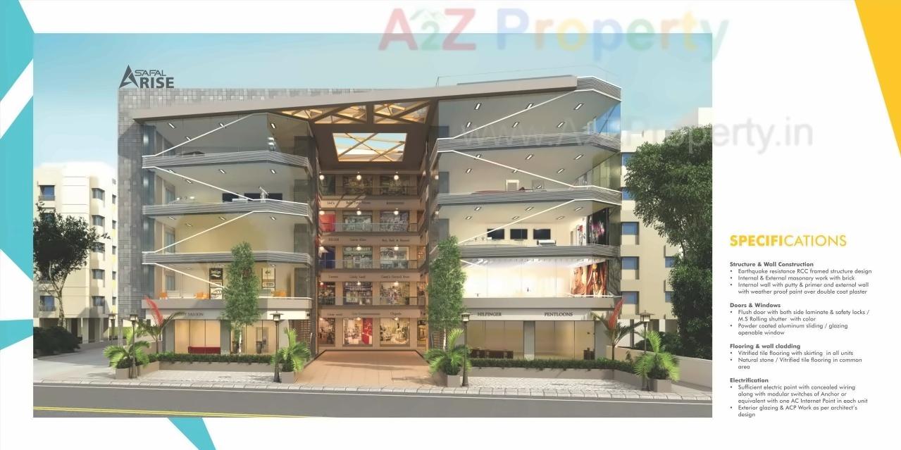 3D Elevation of real estate project Safal Arise located at Manjalpur, Vadodara, Gujarat