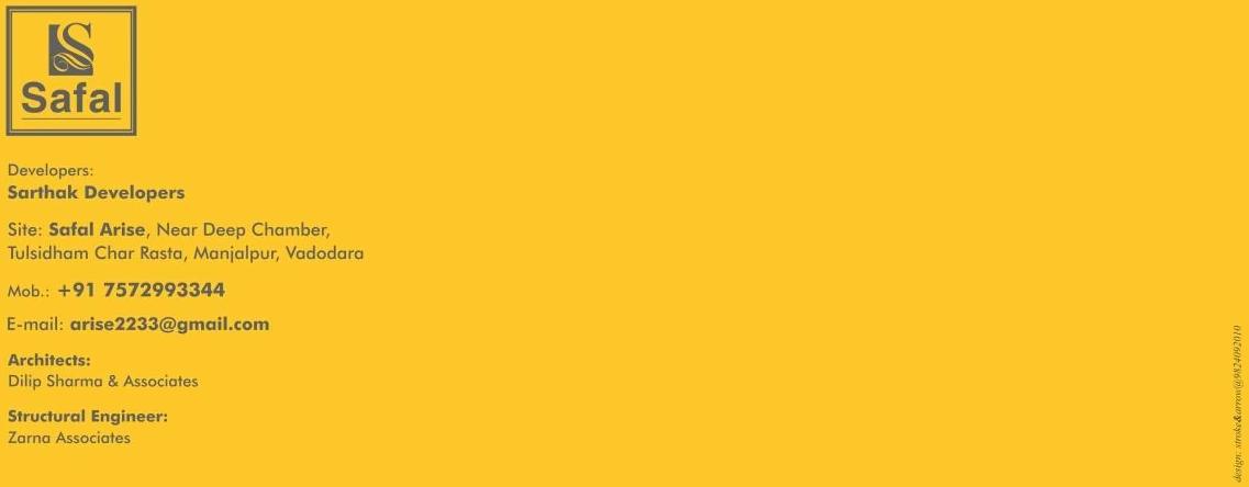  of real estate project Safal Arise located at Manjalpur, Vadodara, Gujarat