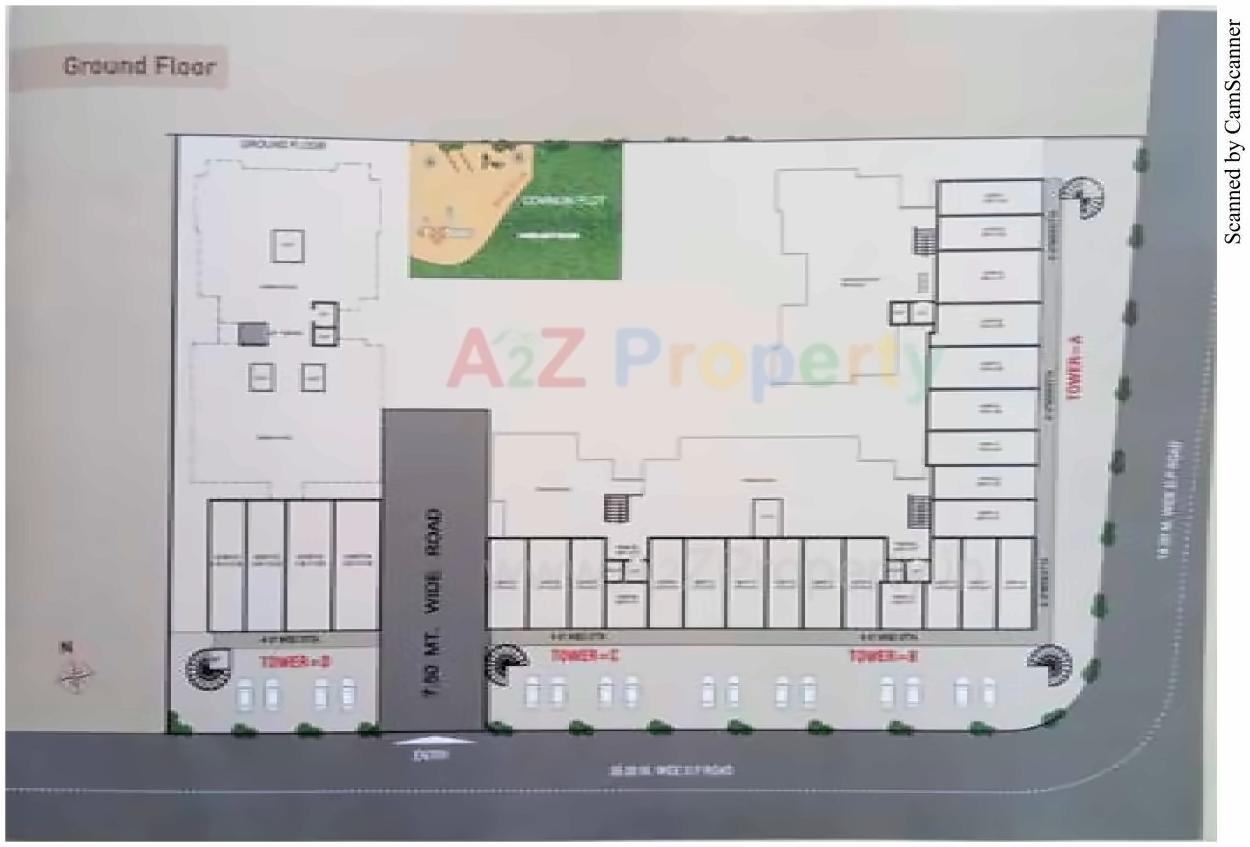 Layout of real estate project Safal Icon located at Vadsar, Vadodara, Gujarat