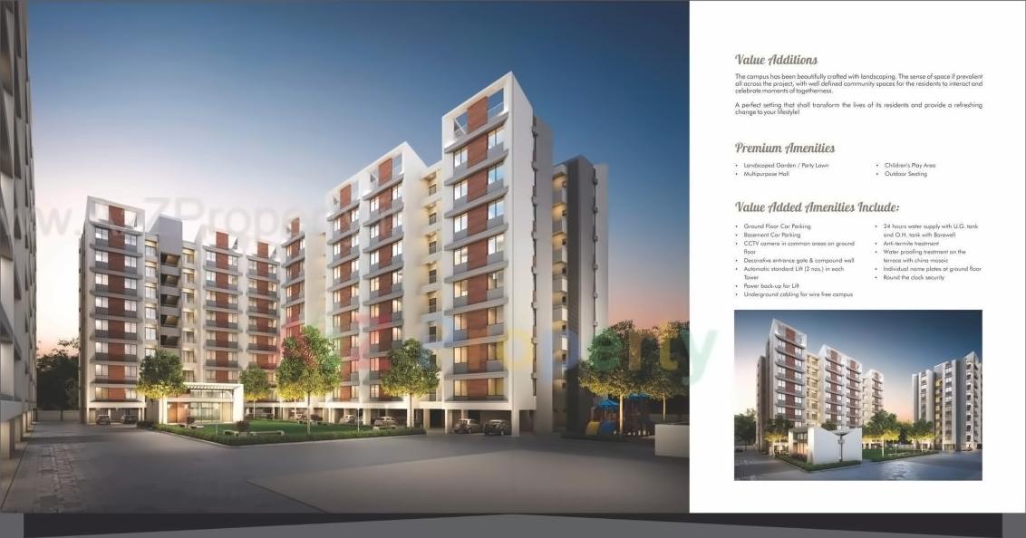 3D Elevation of real estate project Safal Iris located at Atladara, Vadodara, Gujarat