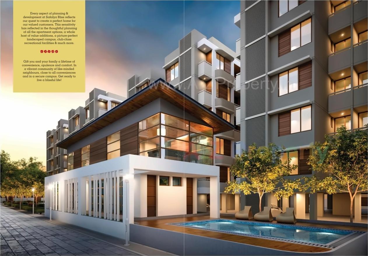3D Elevation of real estate project Safalaya Bliss located at Kalali, Vadodara, Gujarat